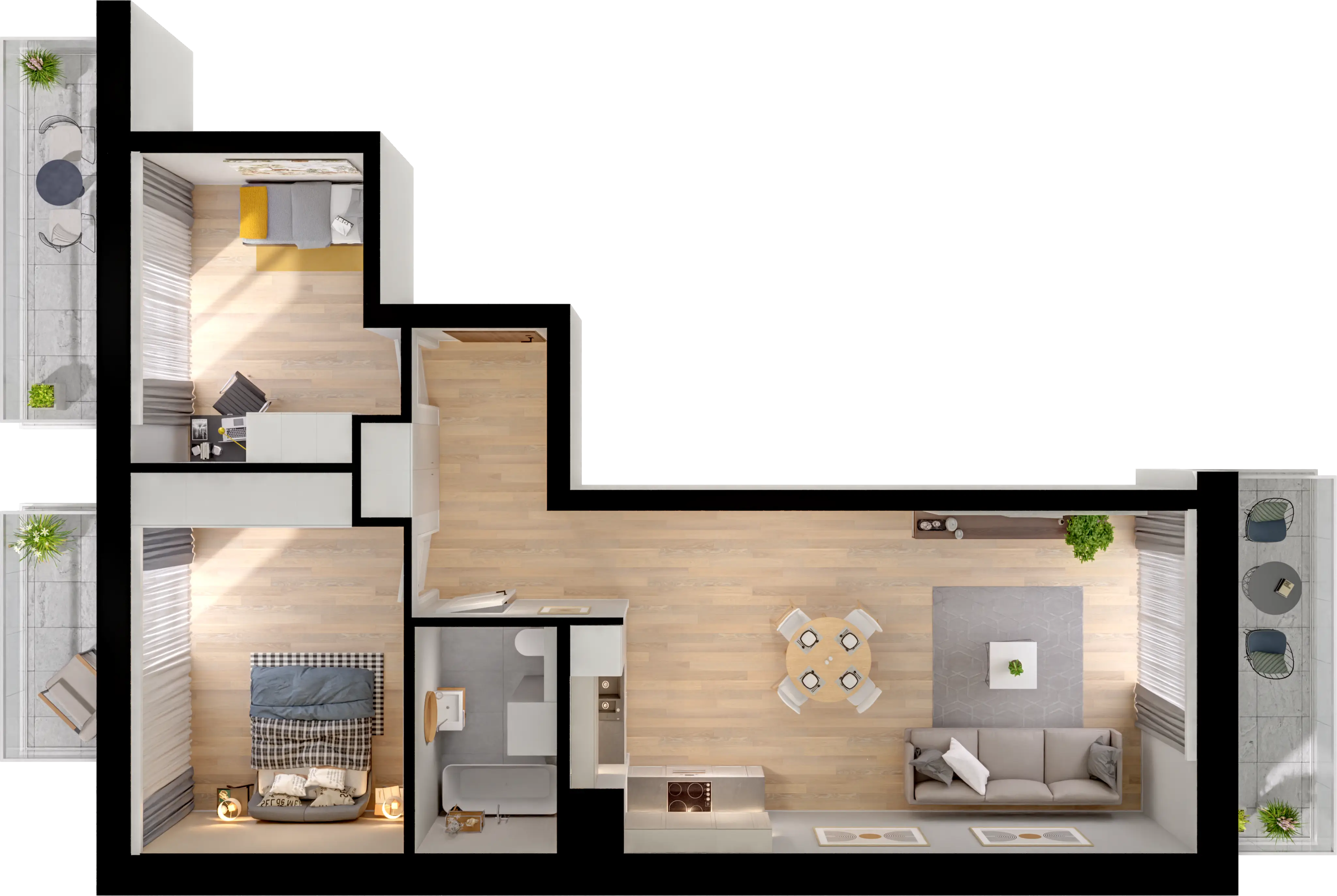 Single flat view