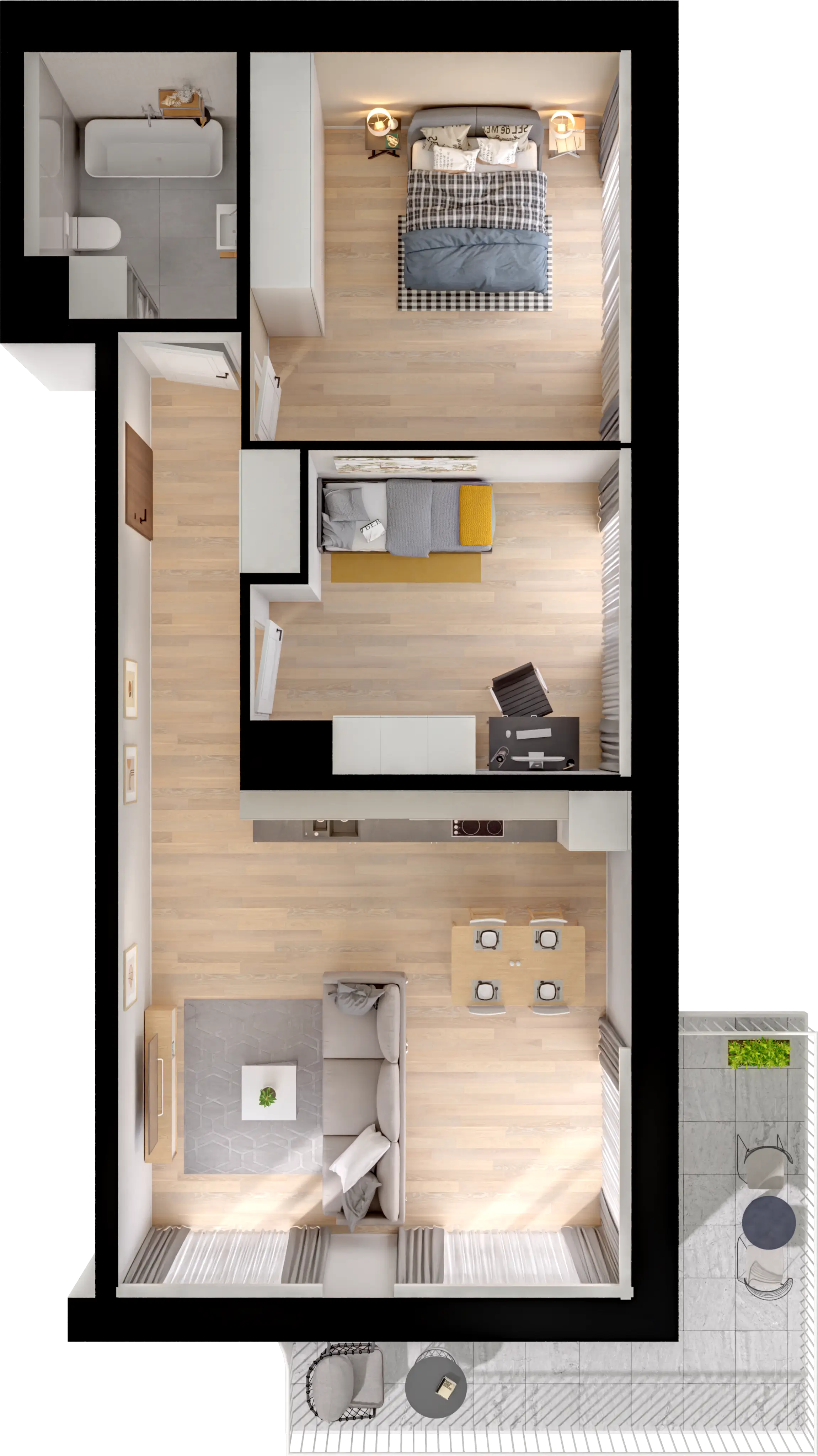 Single flat view