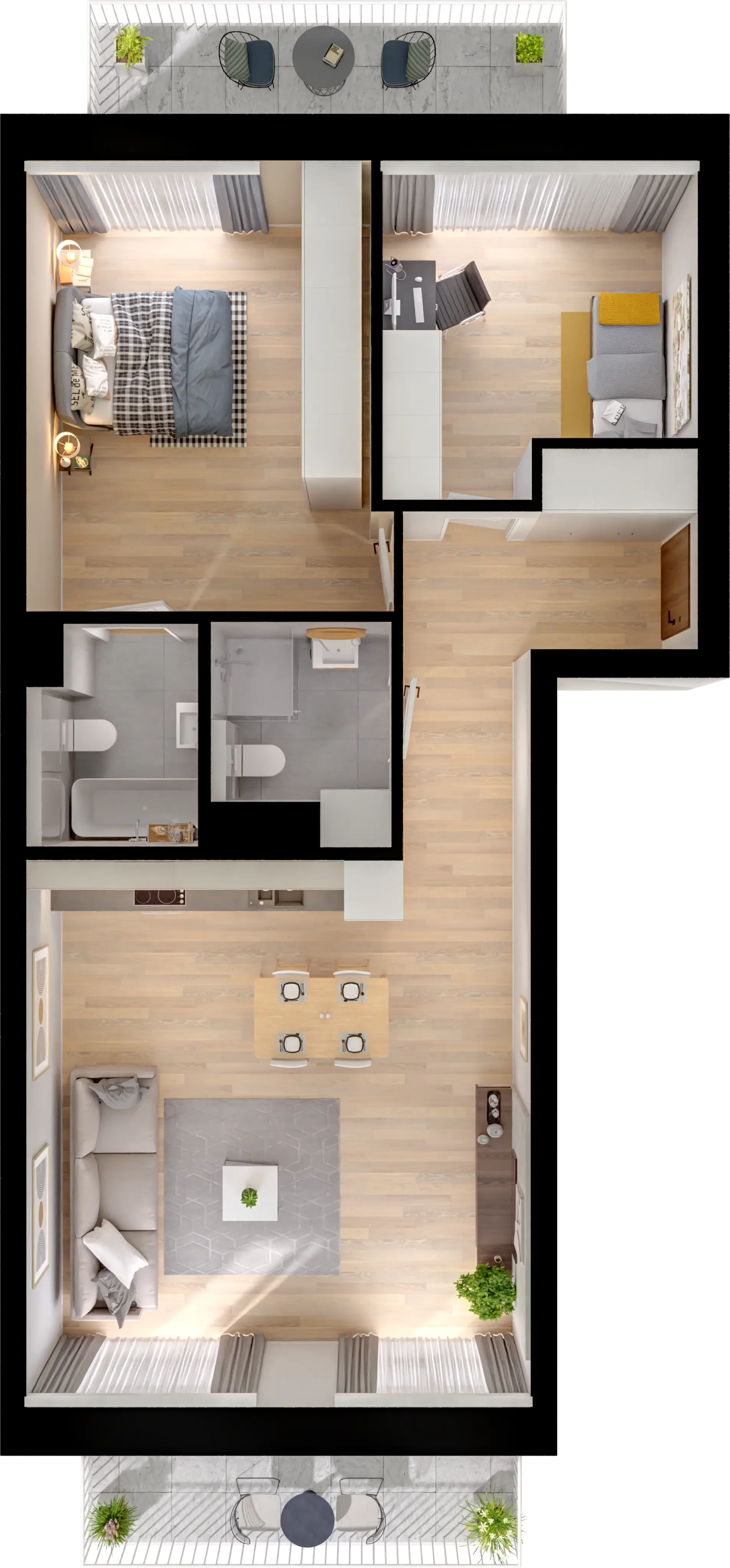 Single flat view