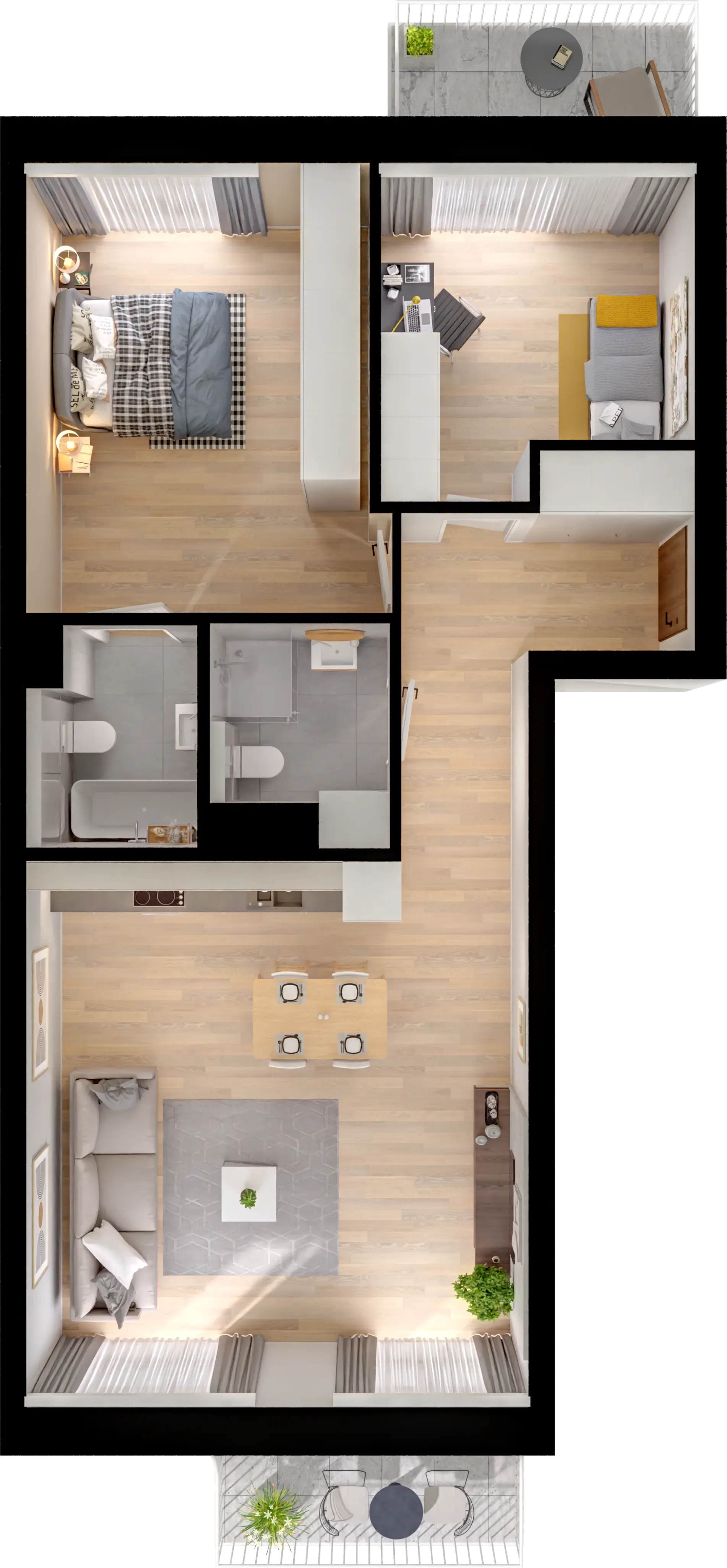 Single flat view