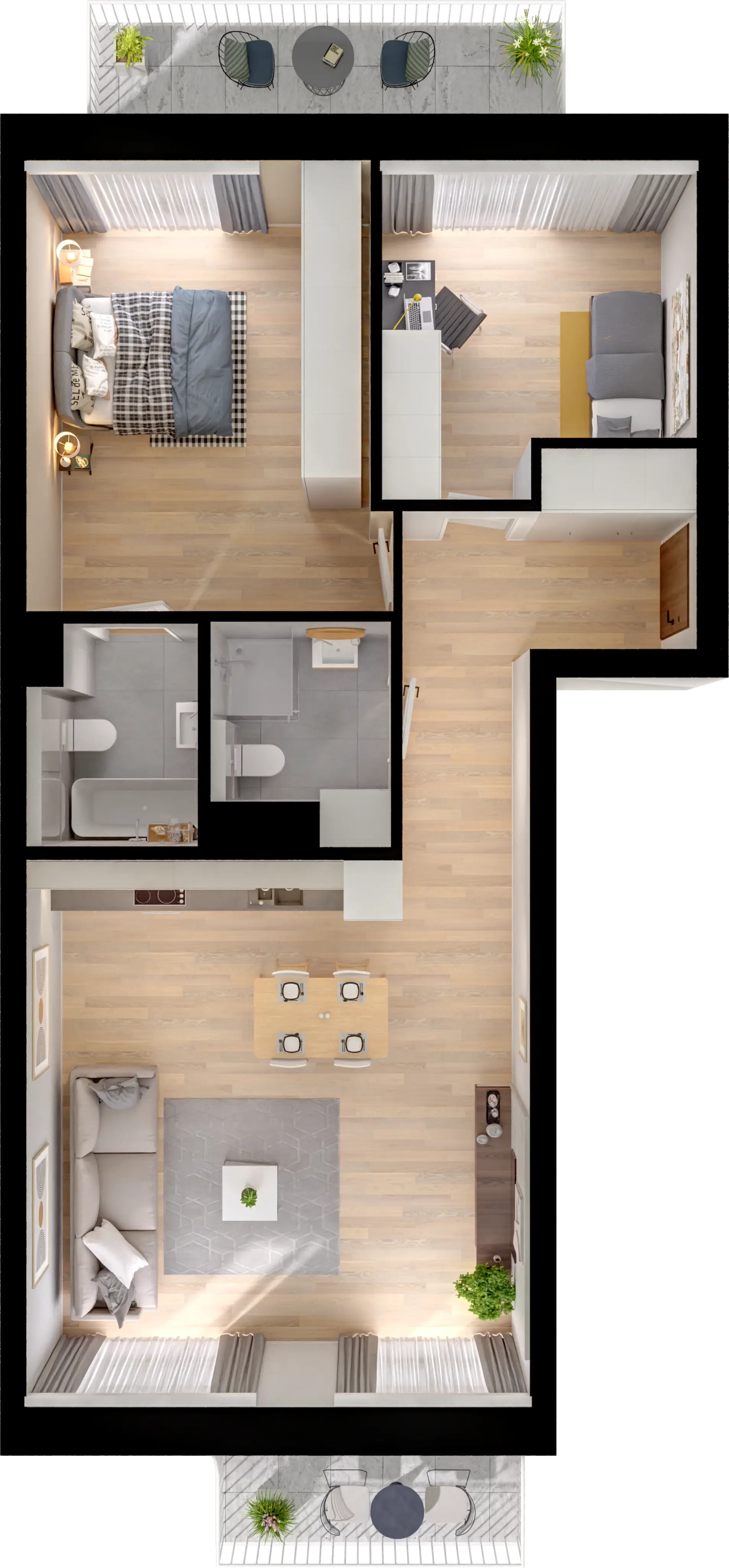 Single flat view