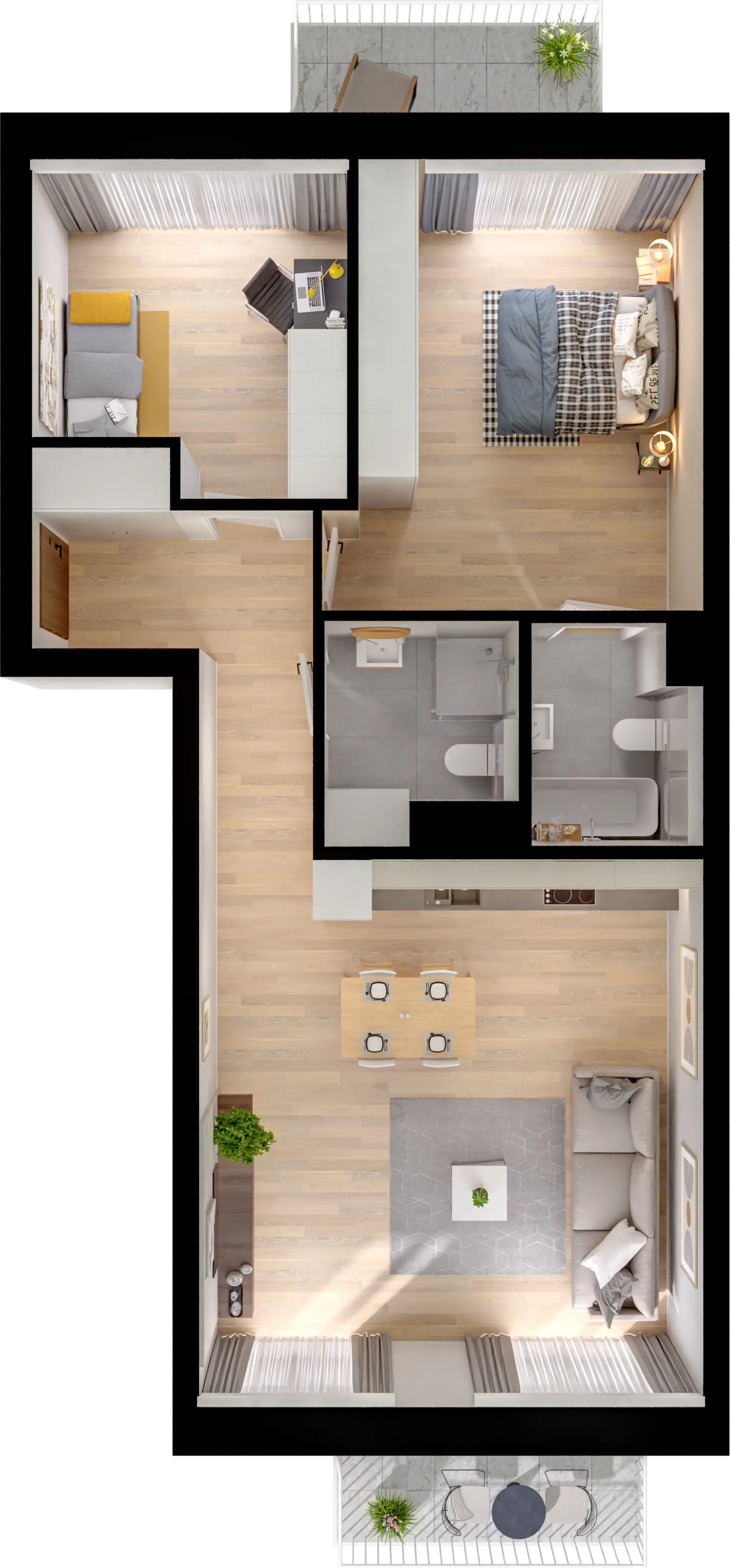 Single flat view