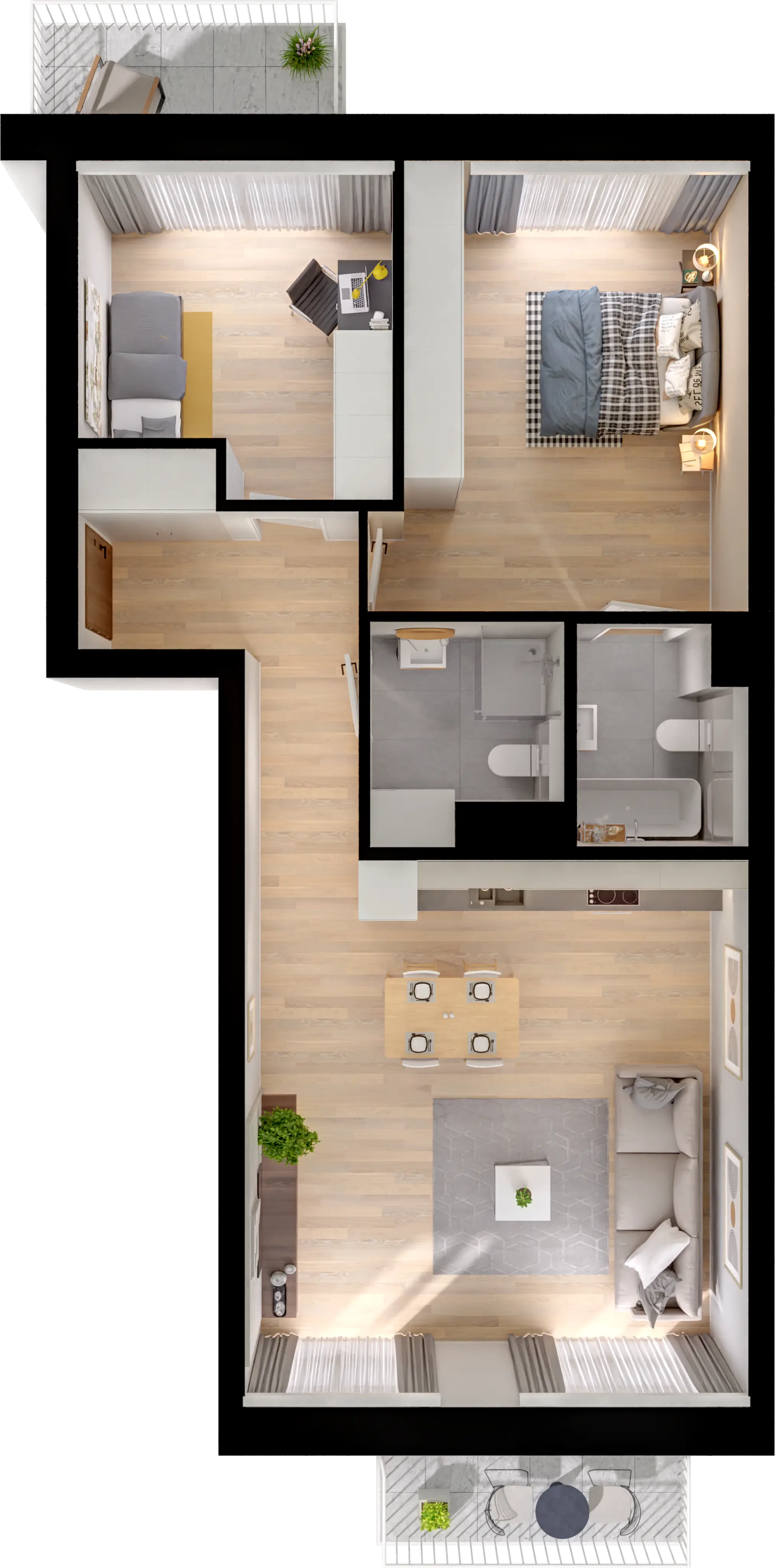 Single flat view