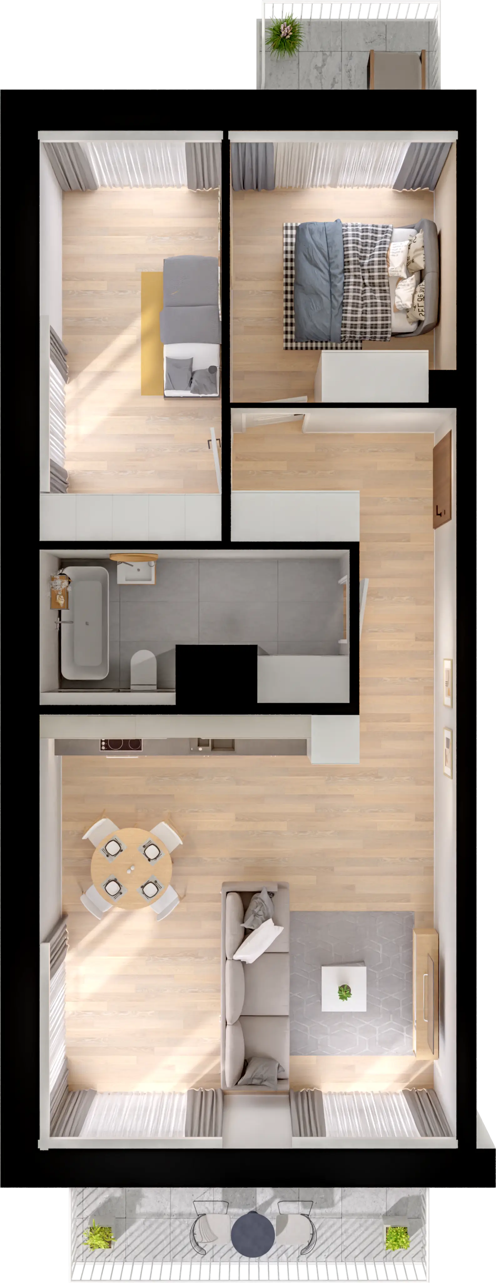 Single flat view