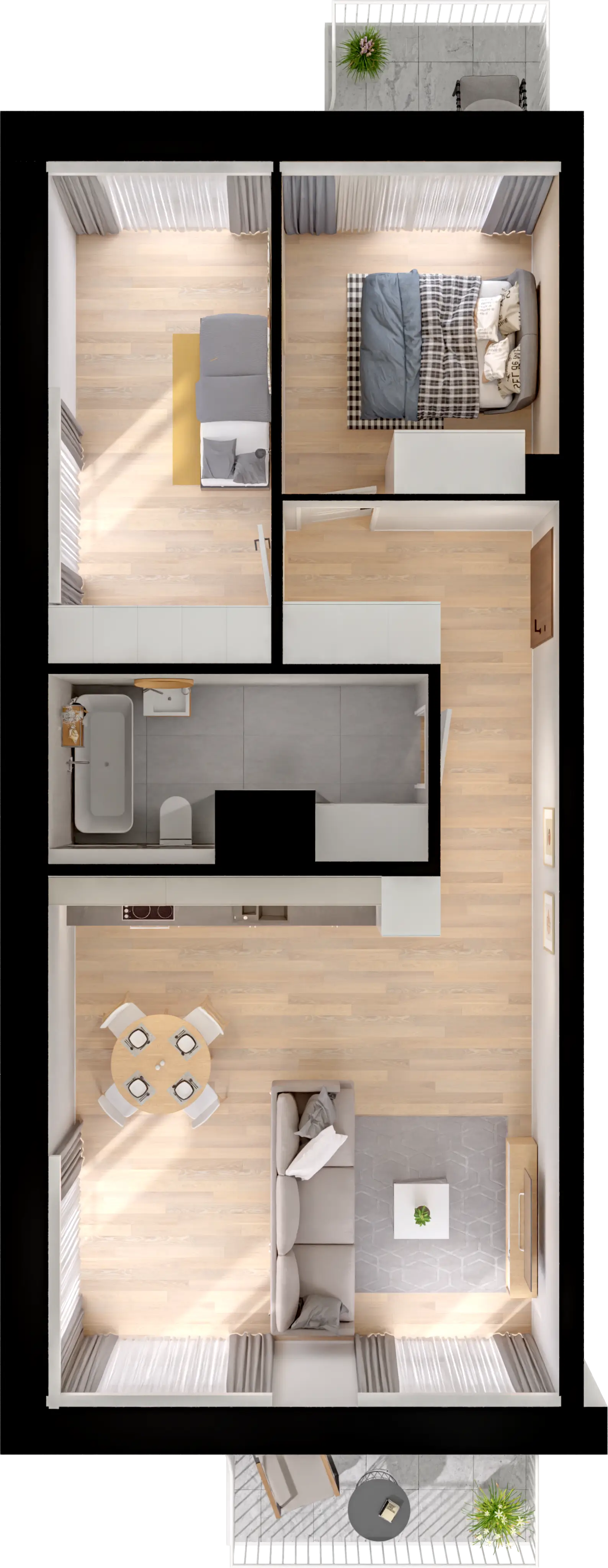 Single flat view