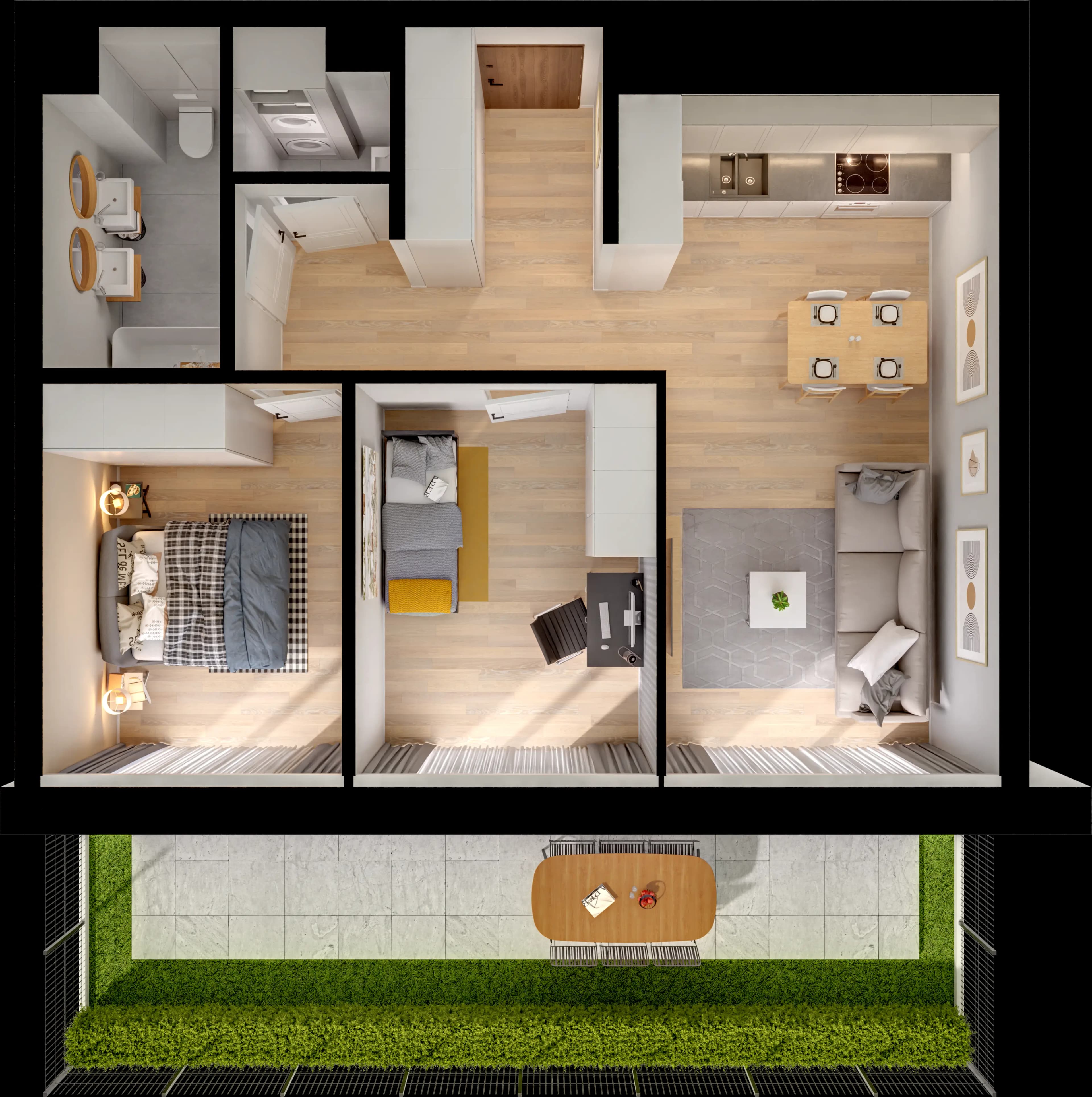 Single flat view