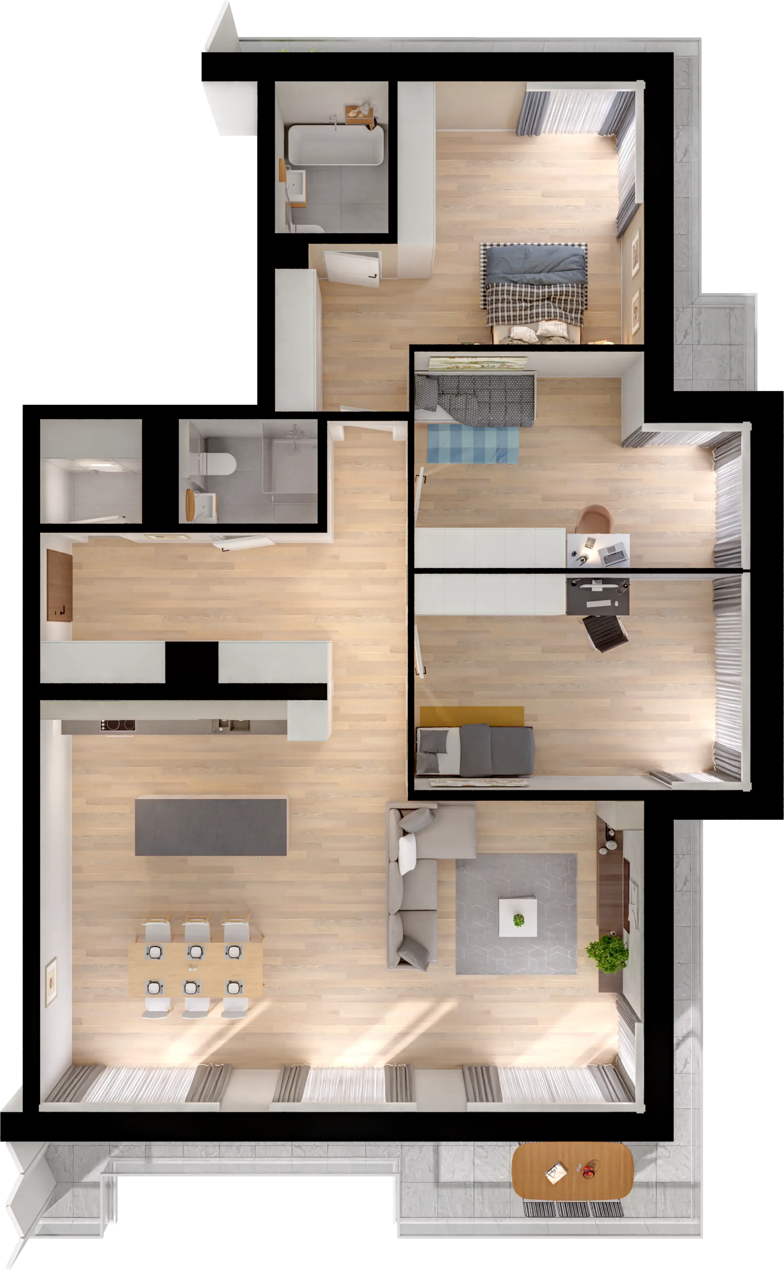 Single flat view