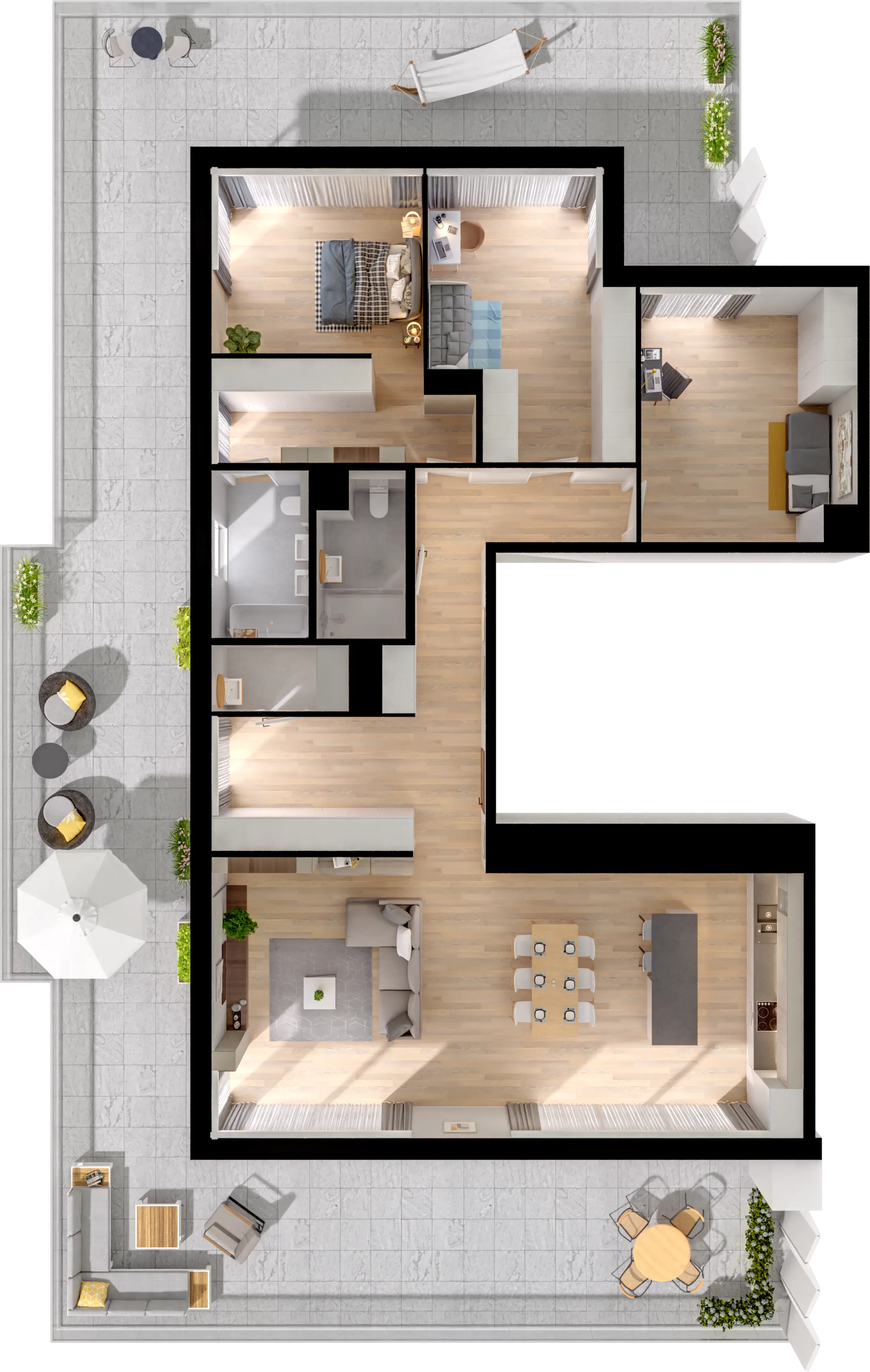 Single flat view