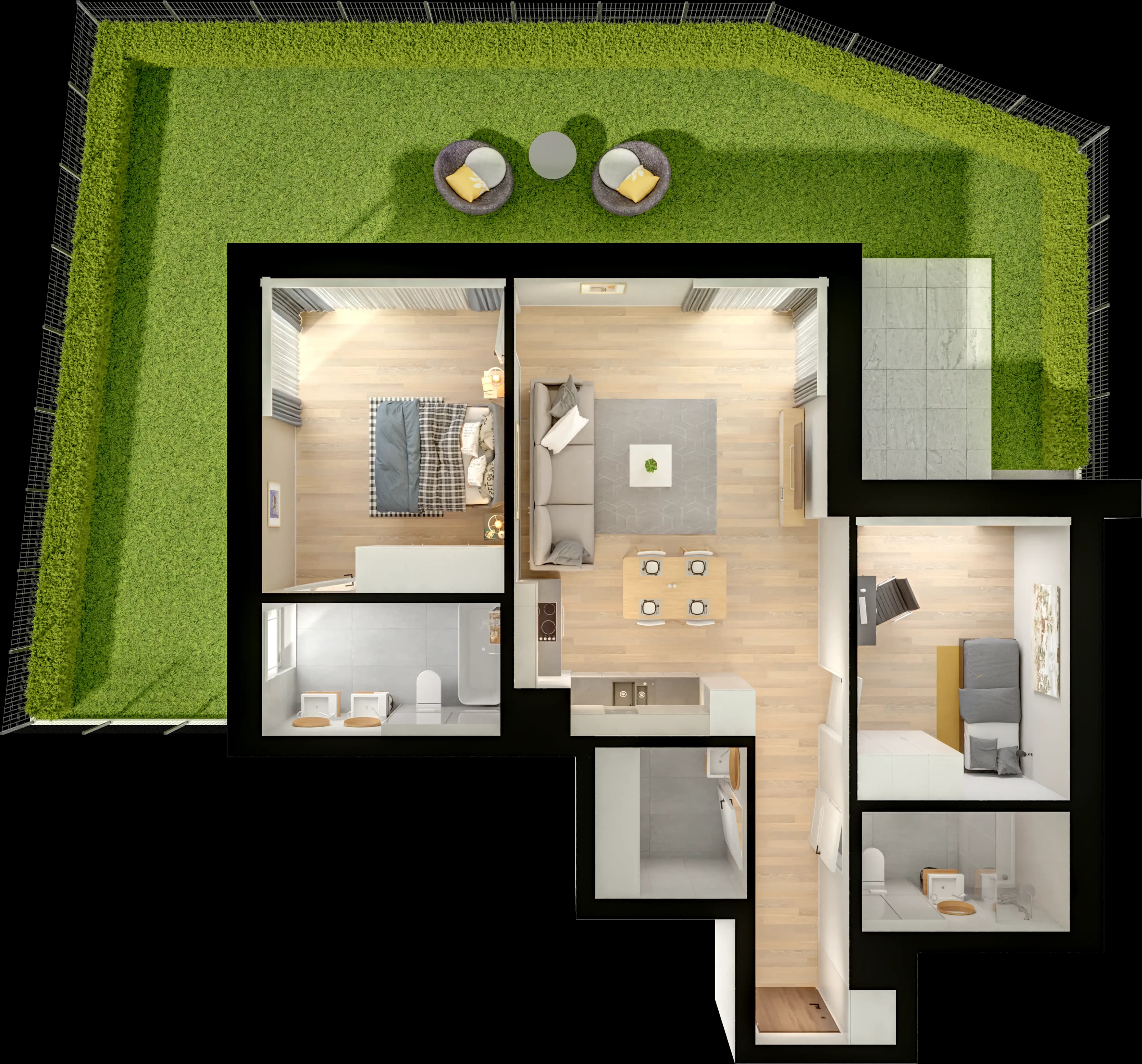 Single flat view