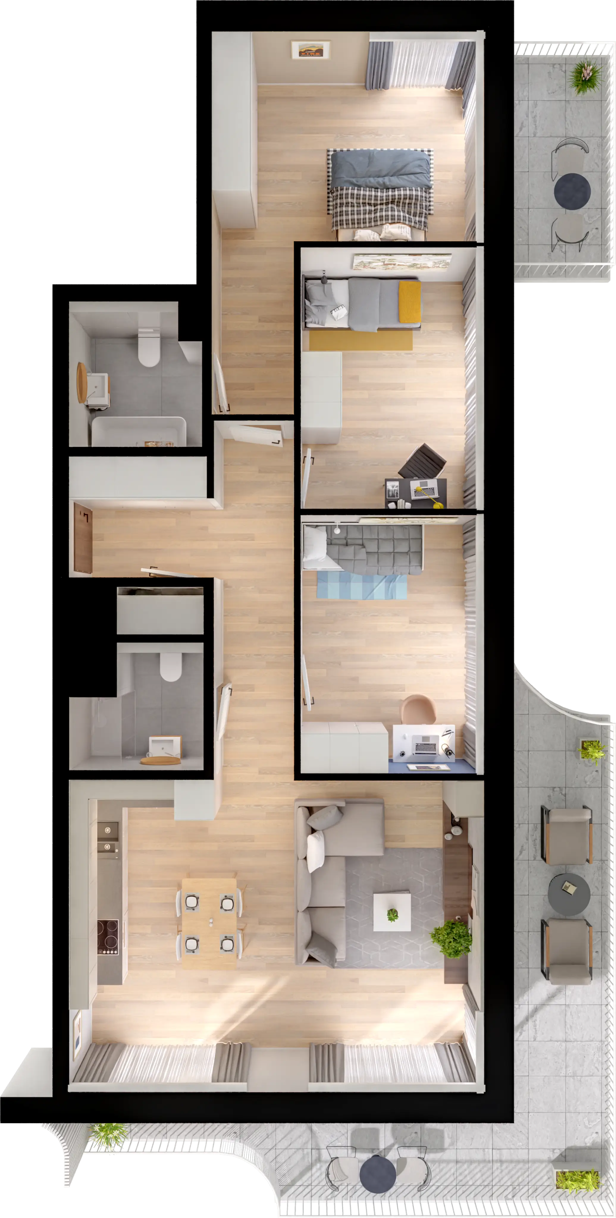 Single flat view