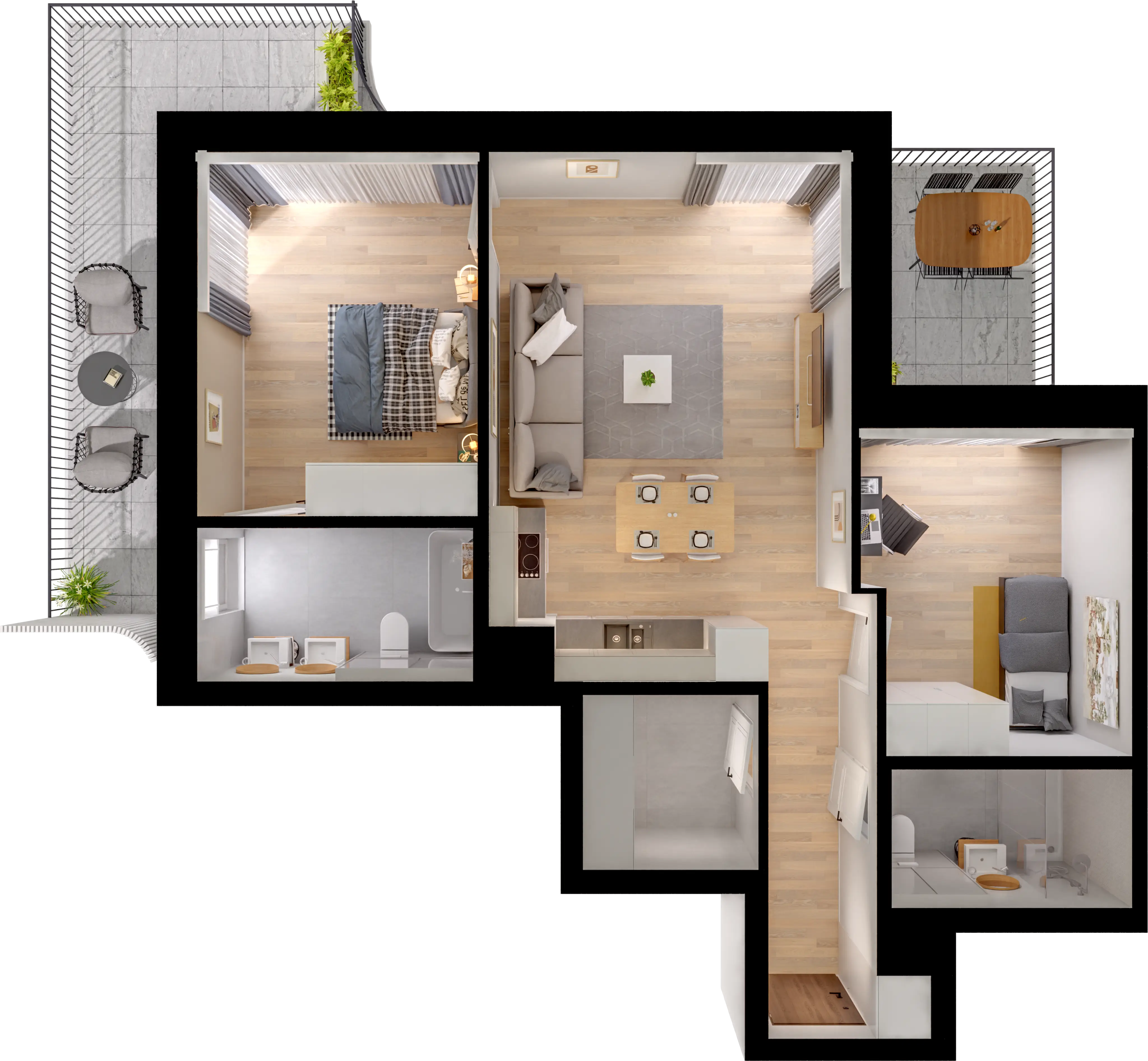 Single flat view