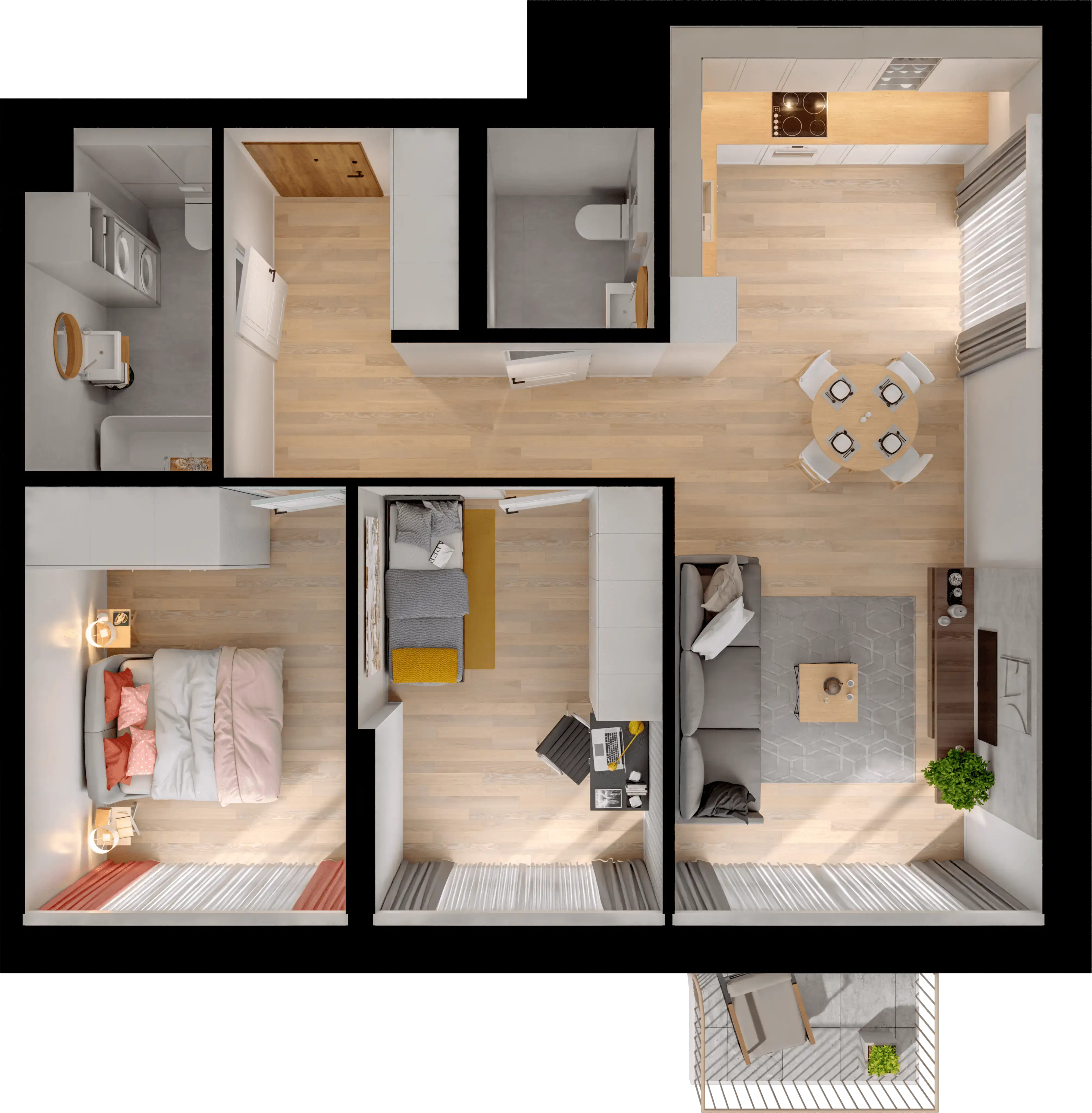 Single flat view