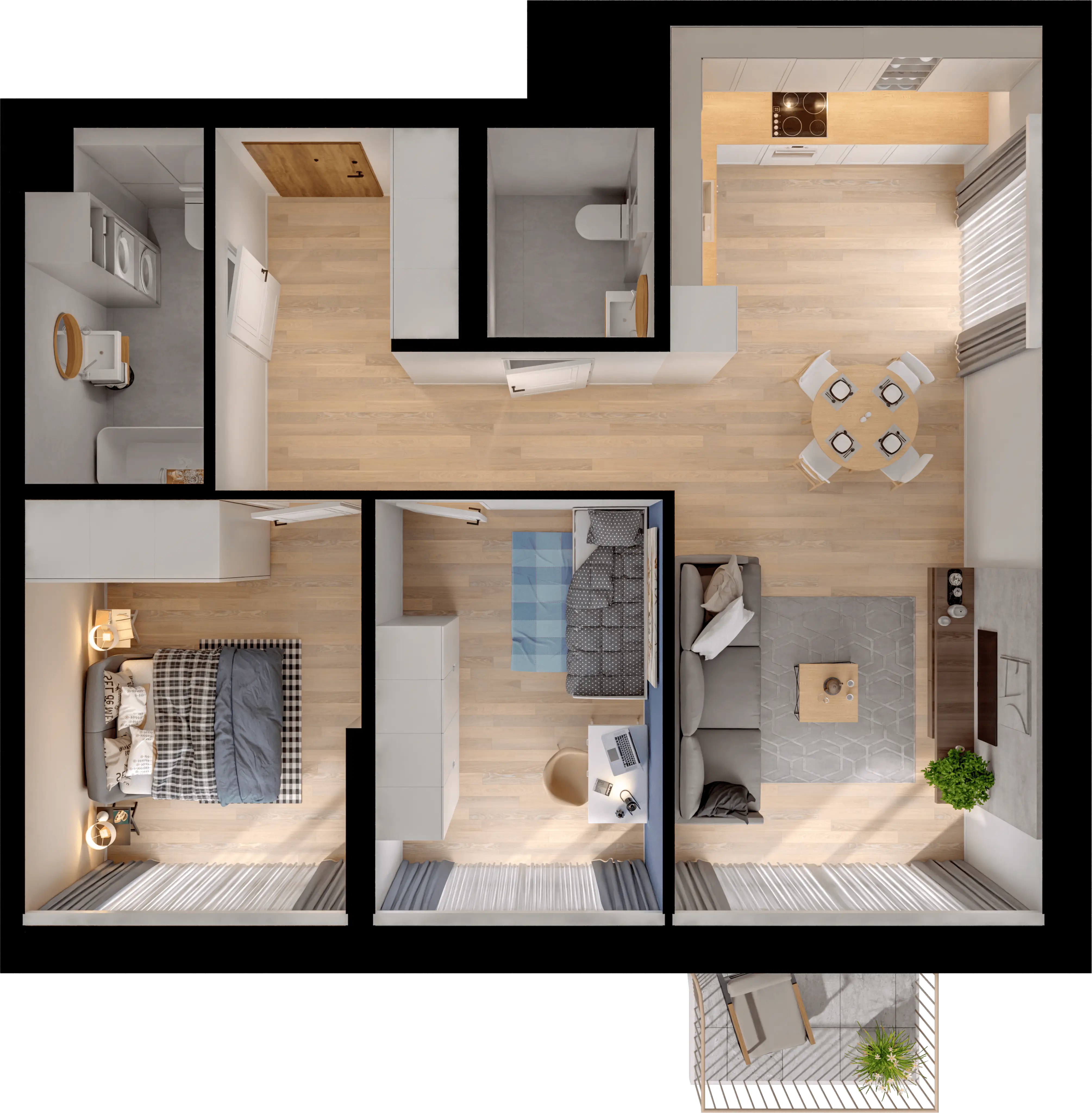 Single flat view