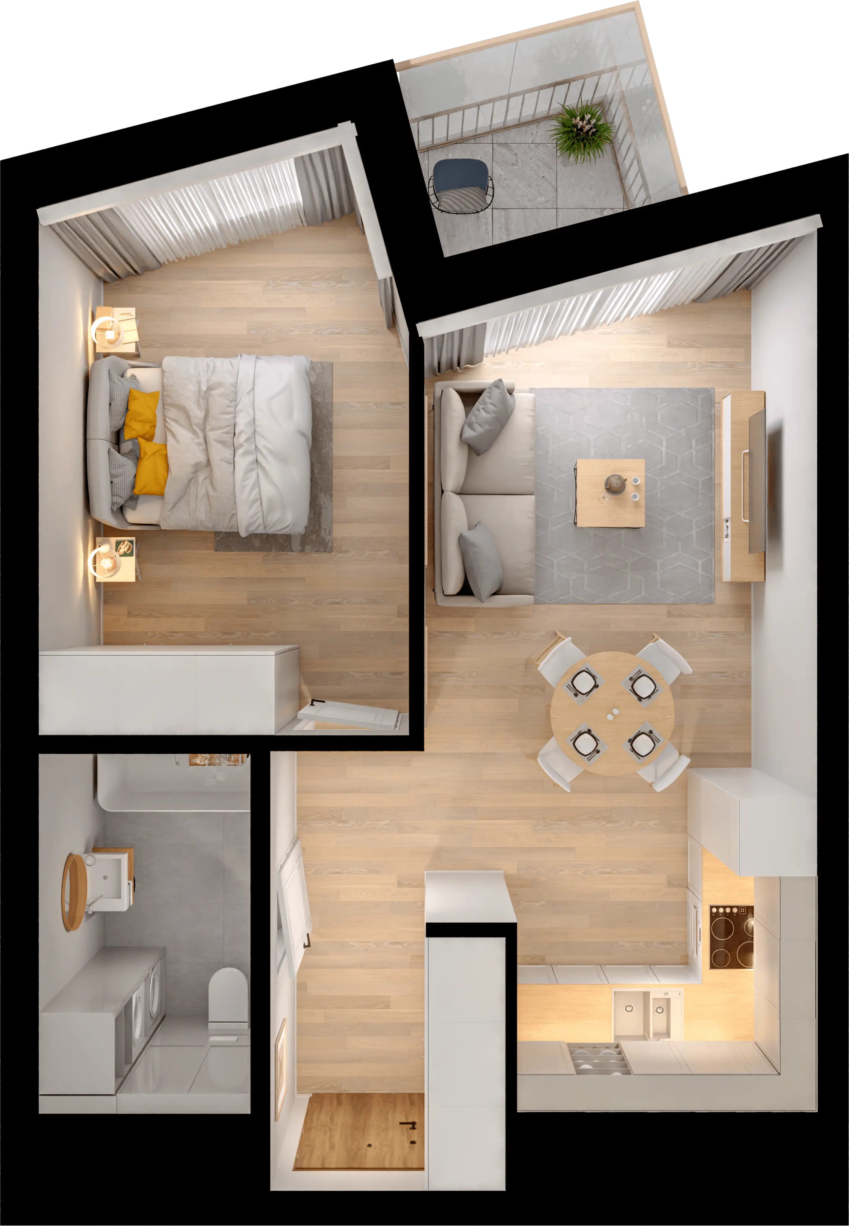 Single flat view