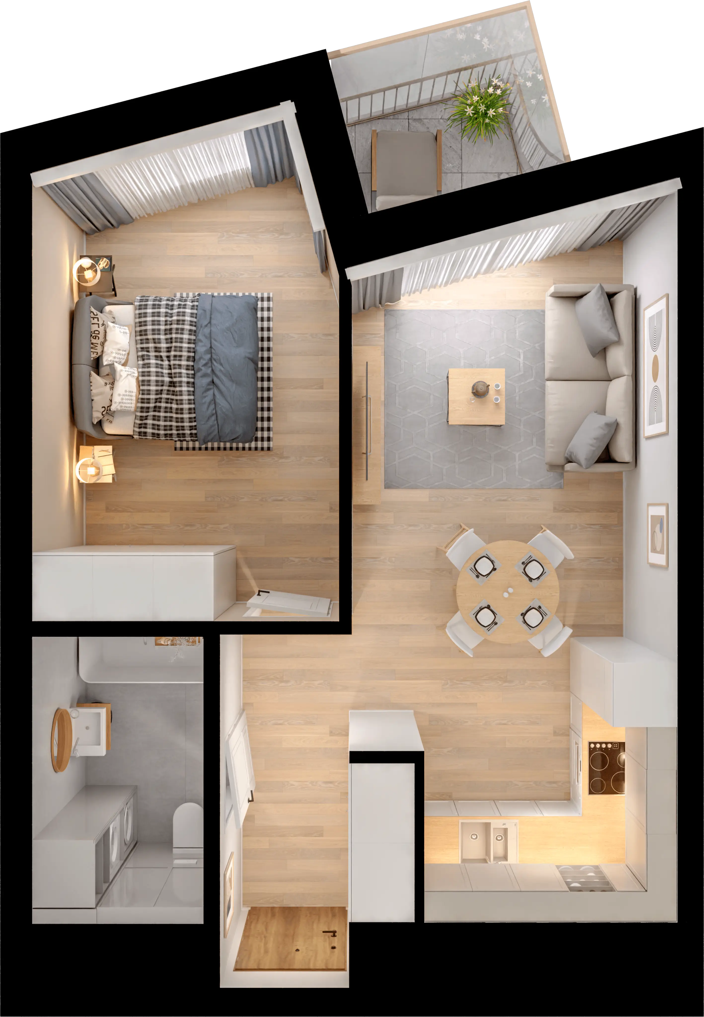 Single flat view