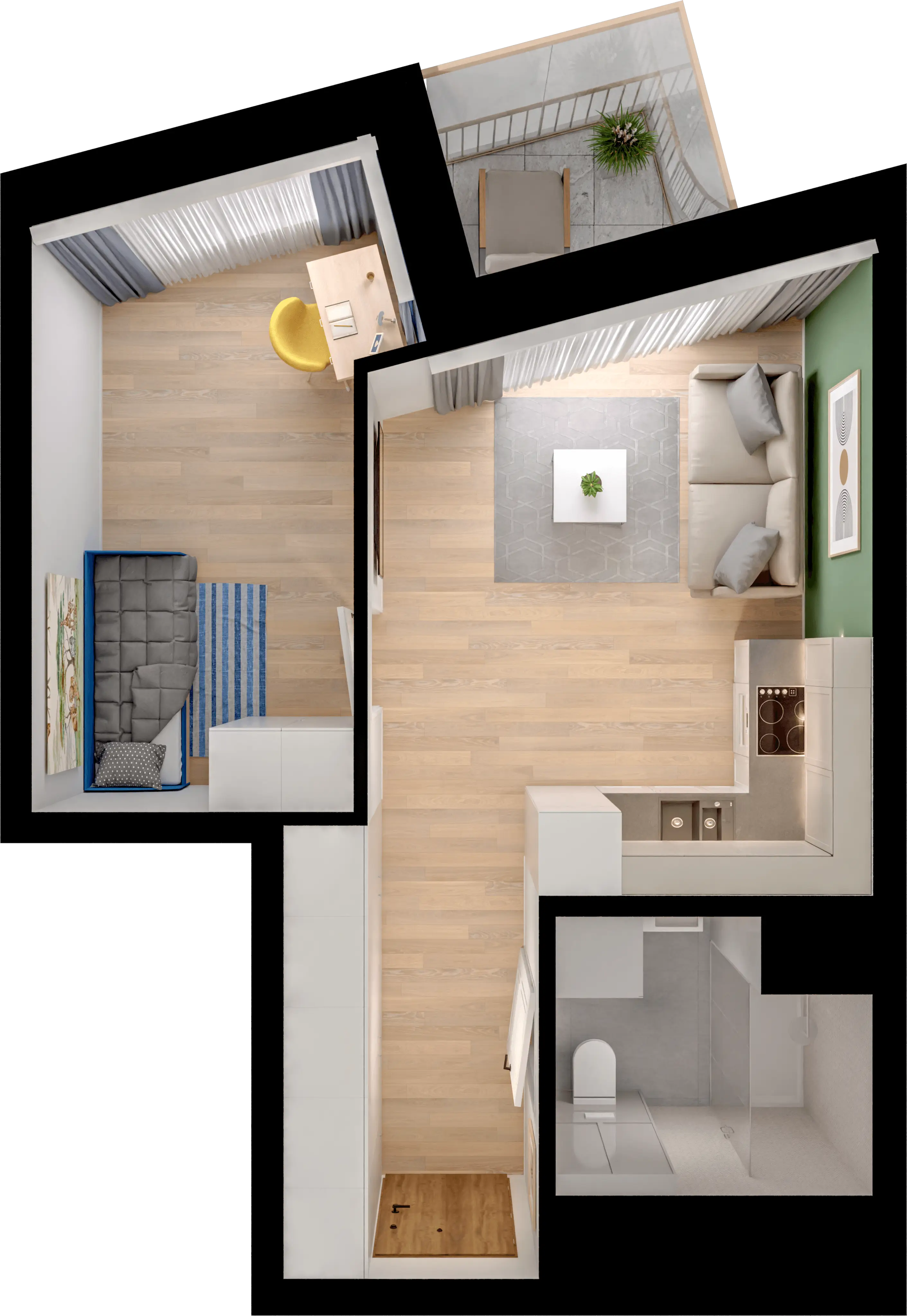 Single flat view