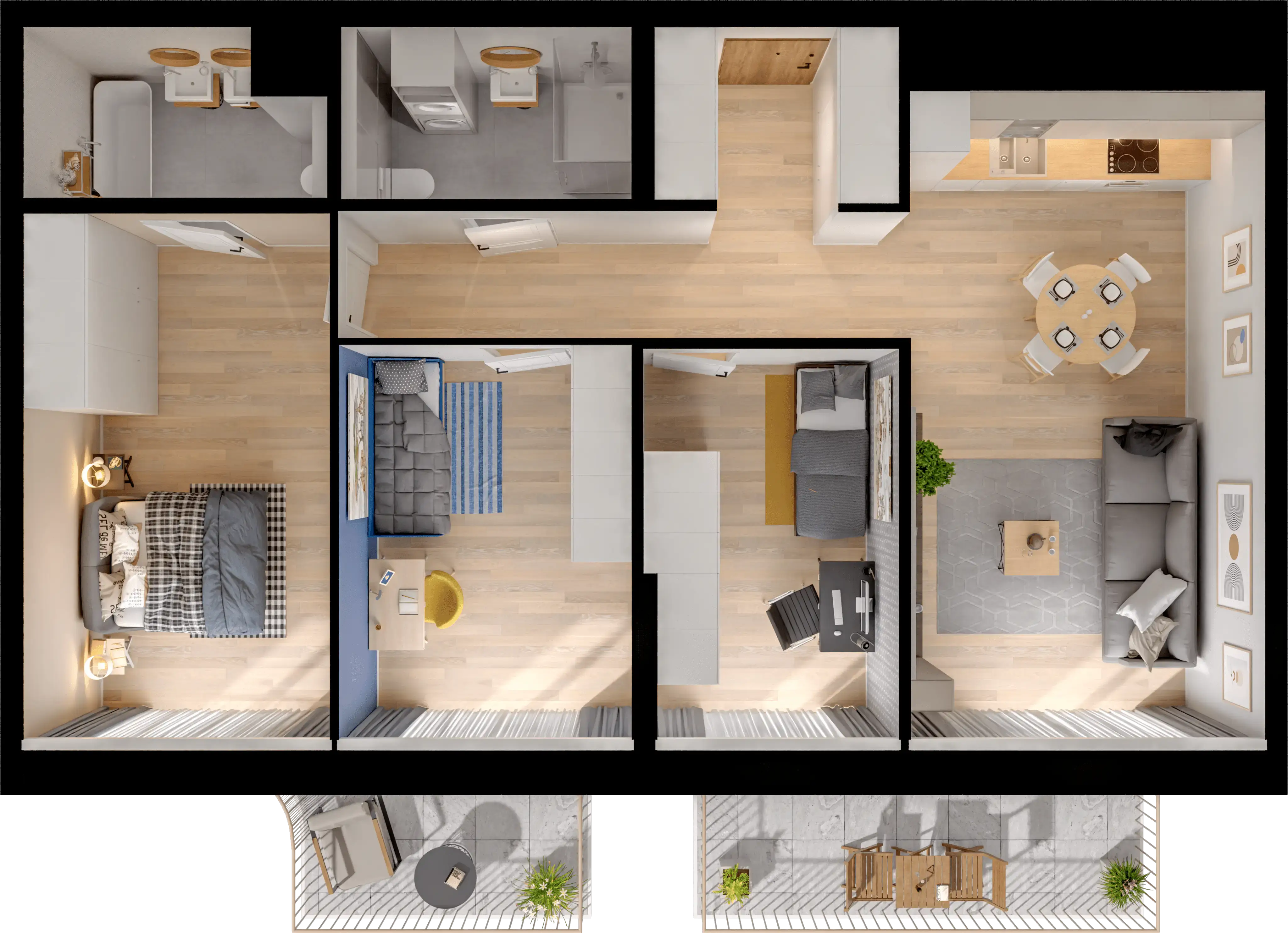 Single flat view