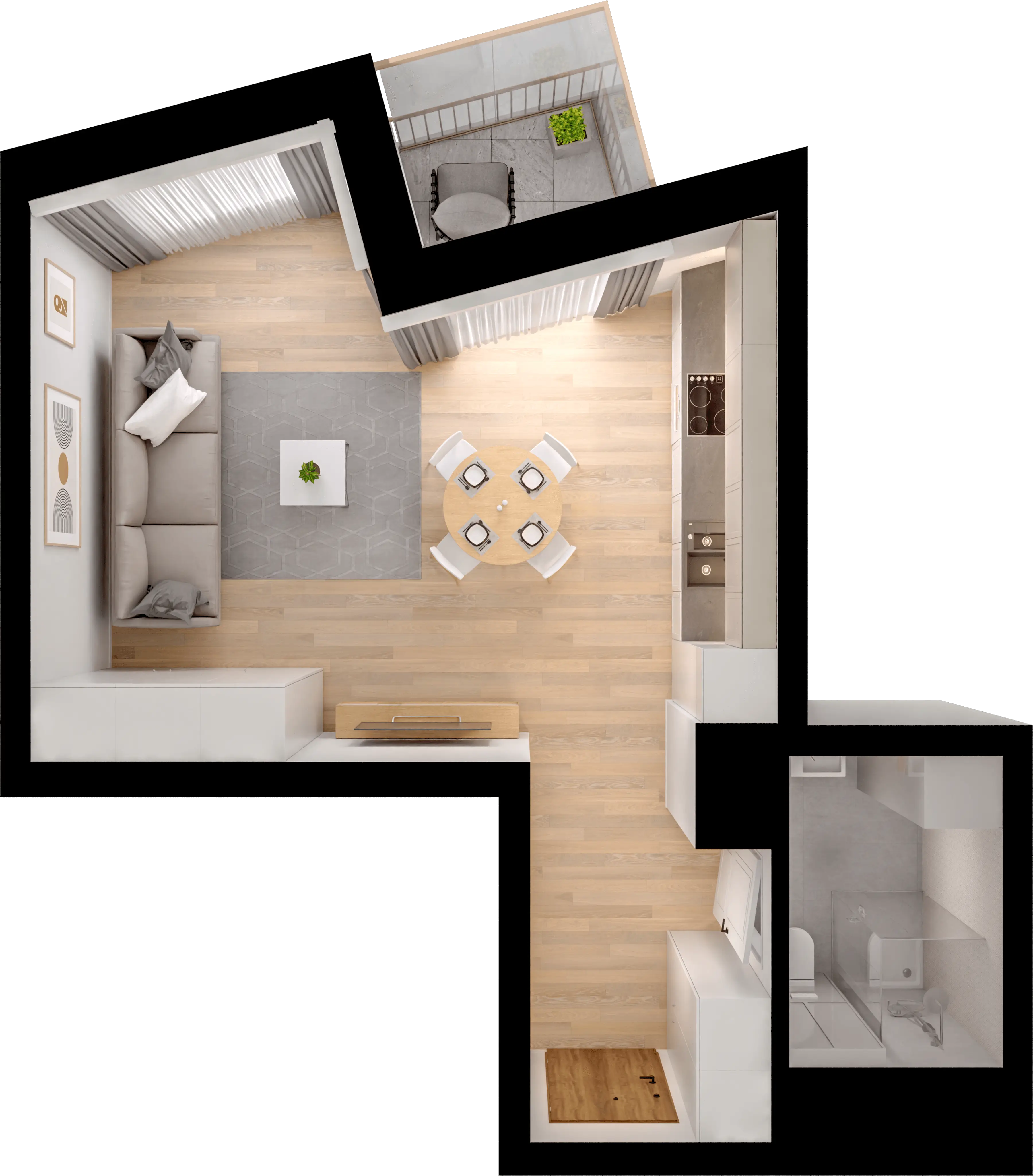 Single flat view