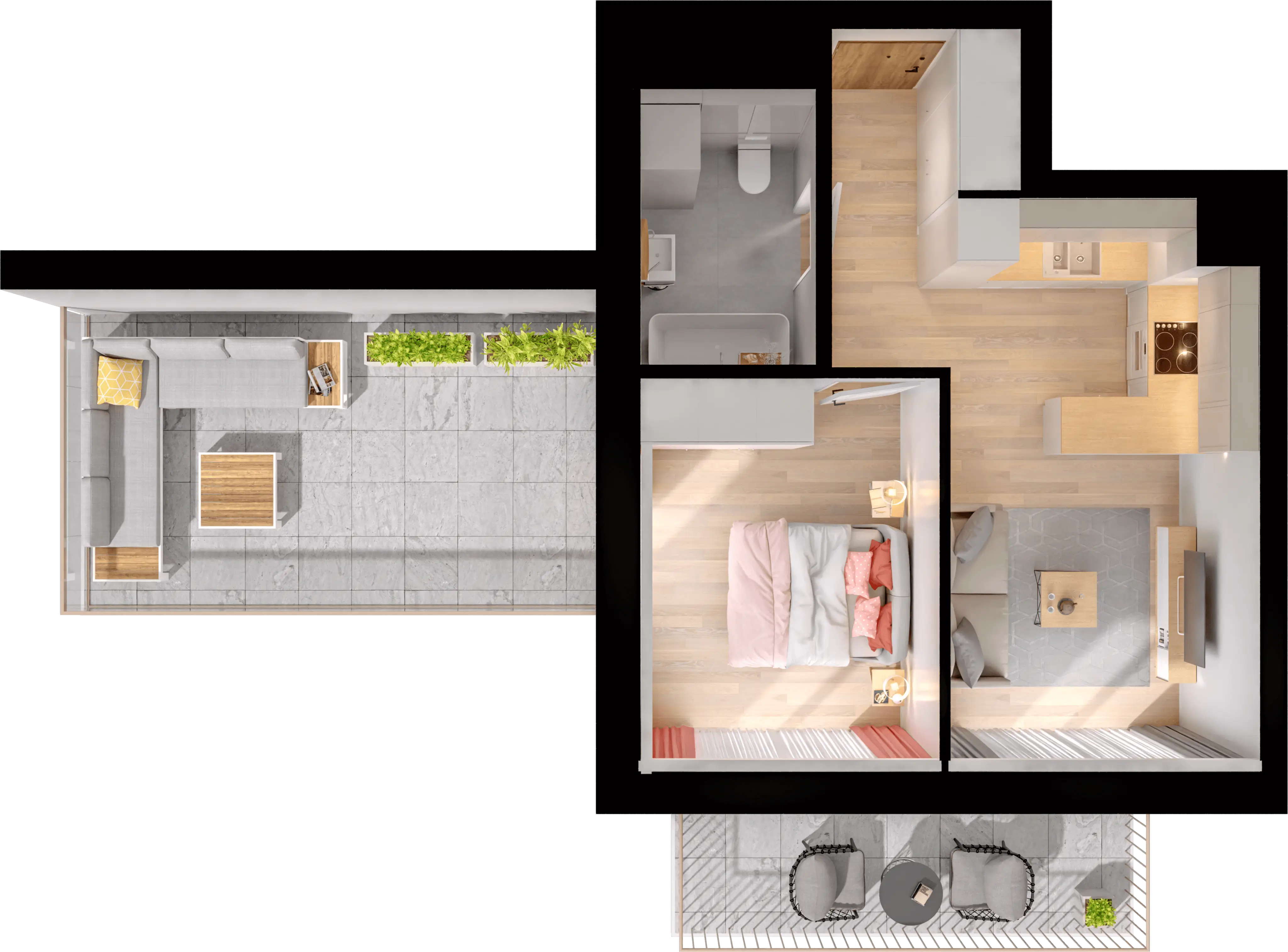Single flat view