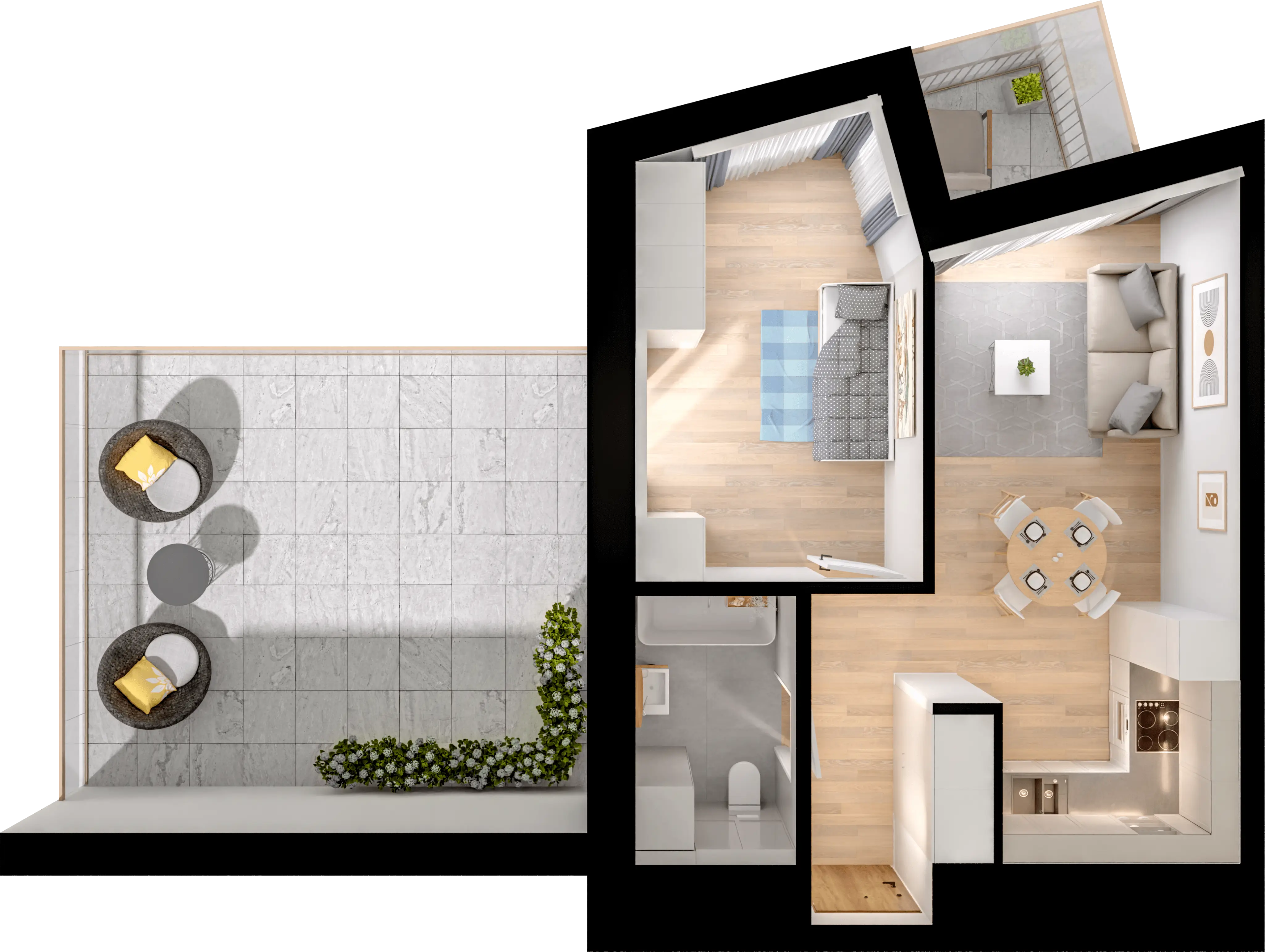 Single flat view
