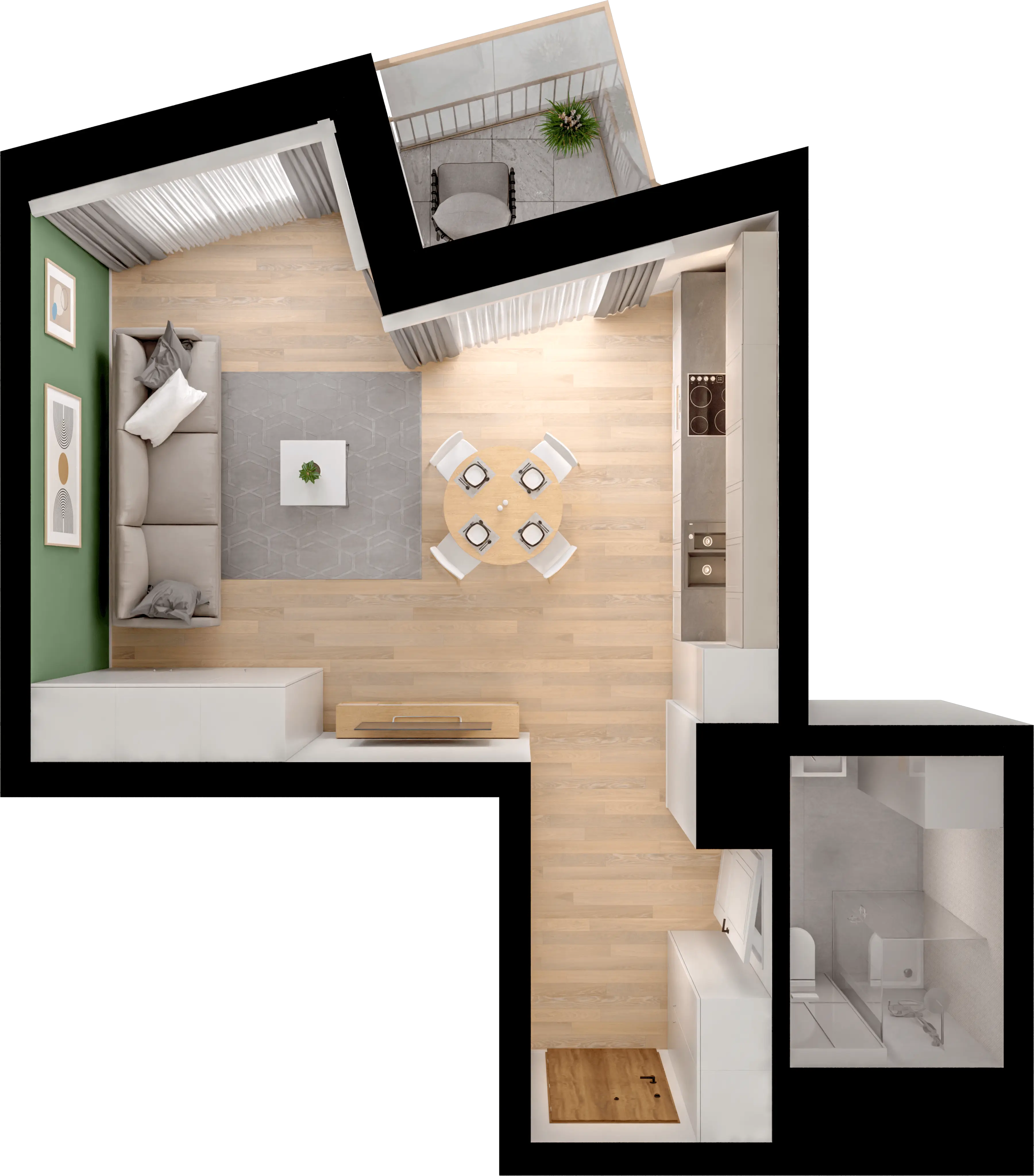 Single flat view
