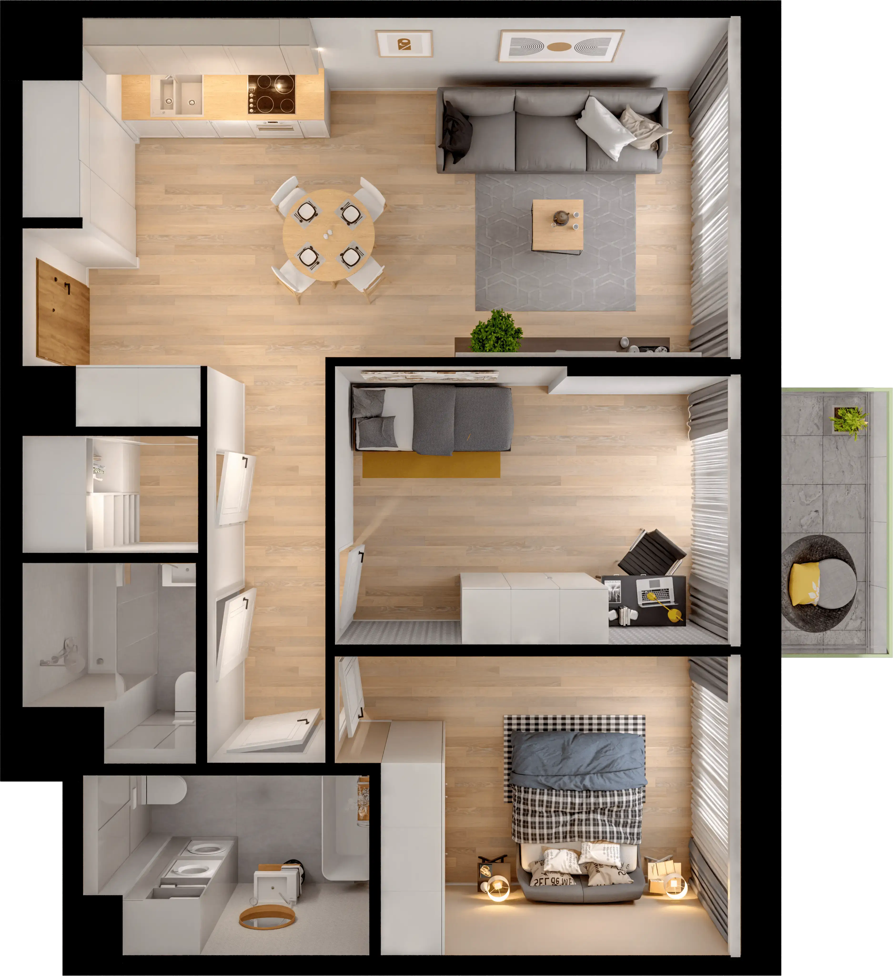 Single flat view