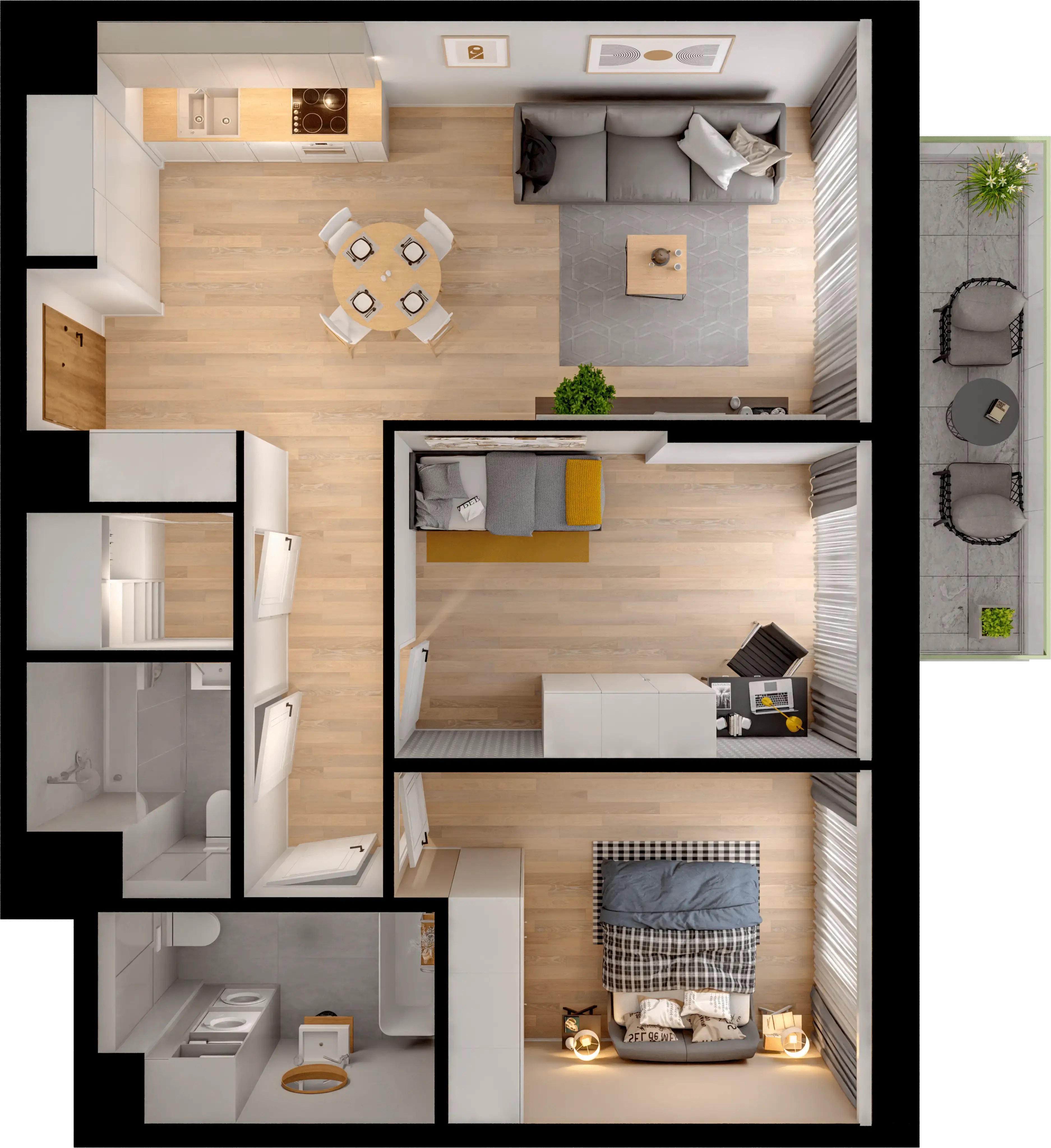 Single flat view