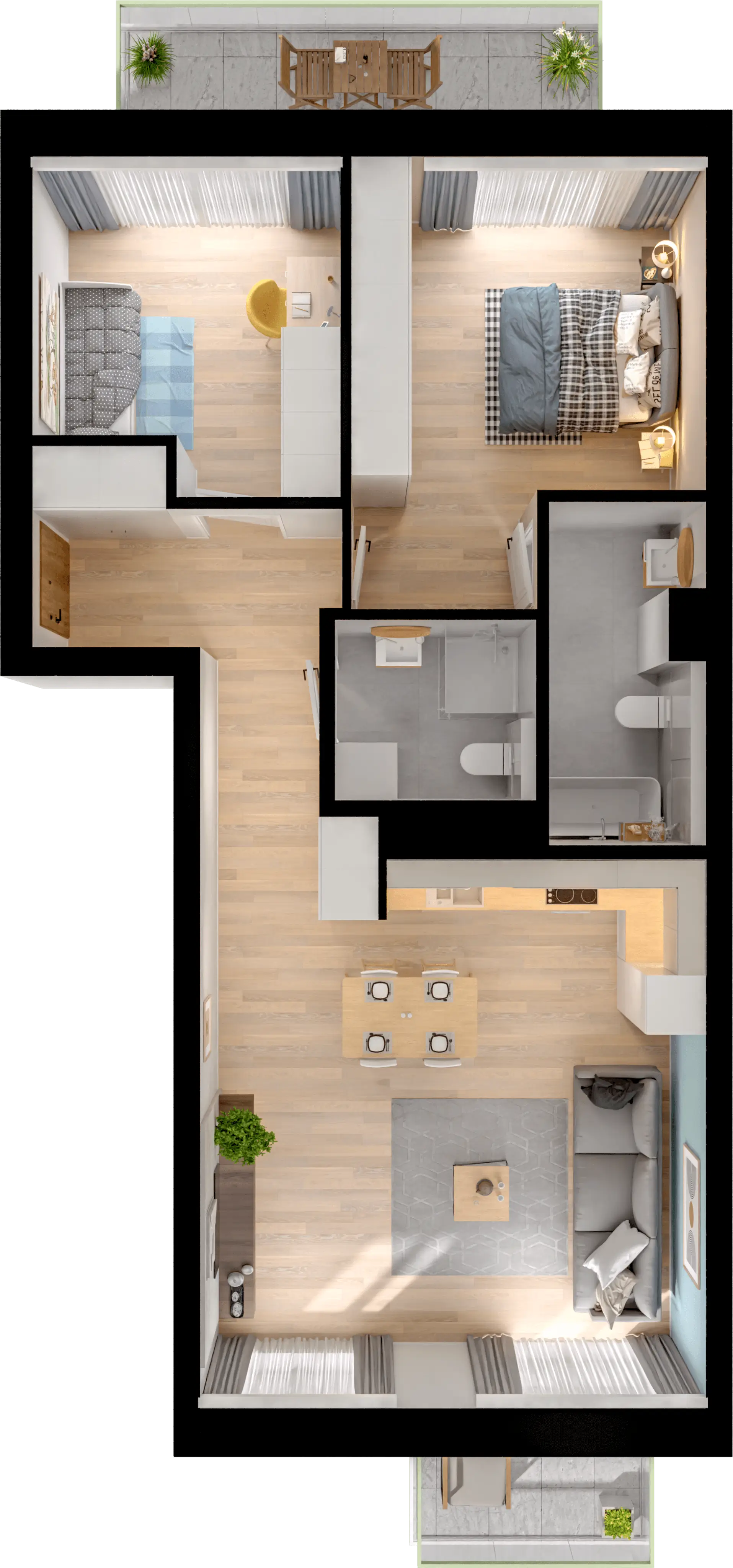 Single flat view
