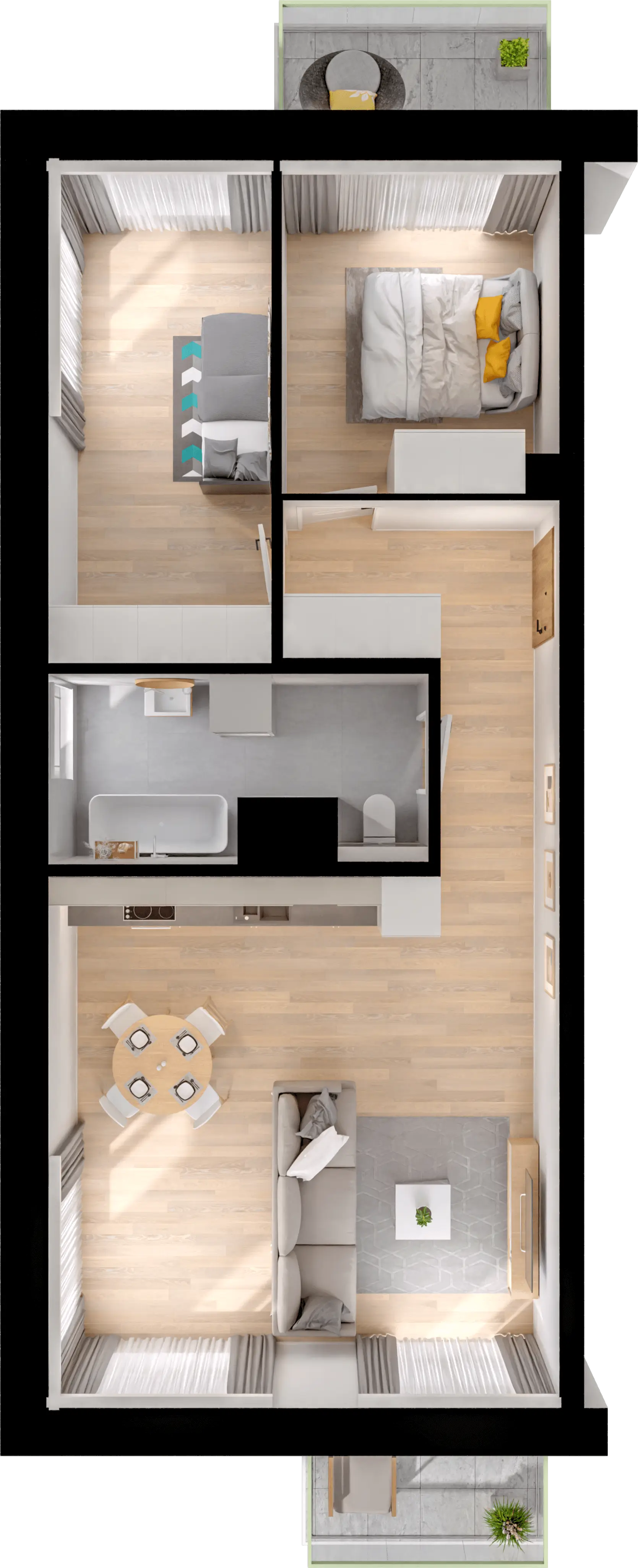 Single flat view