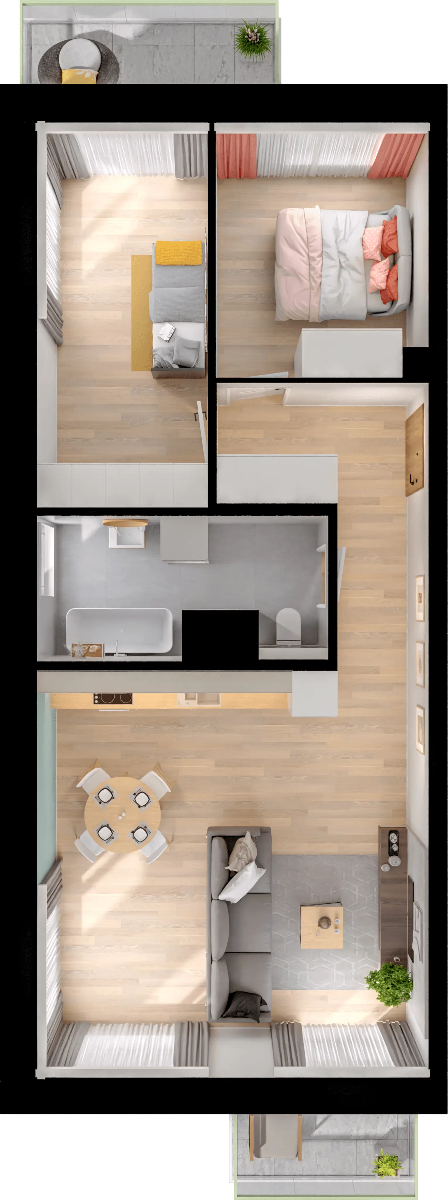 Single flat view