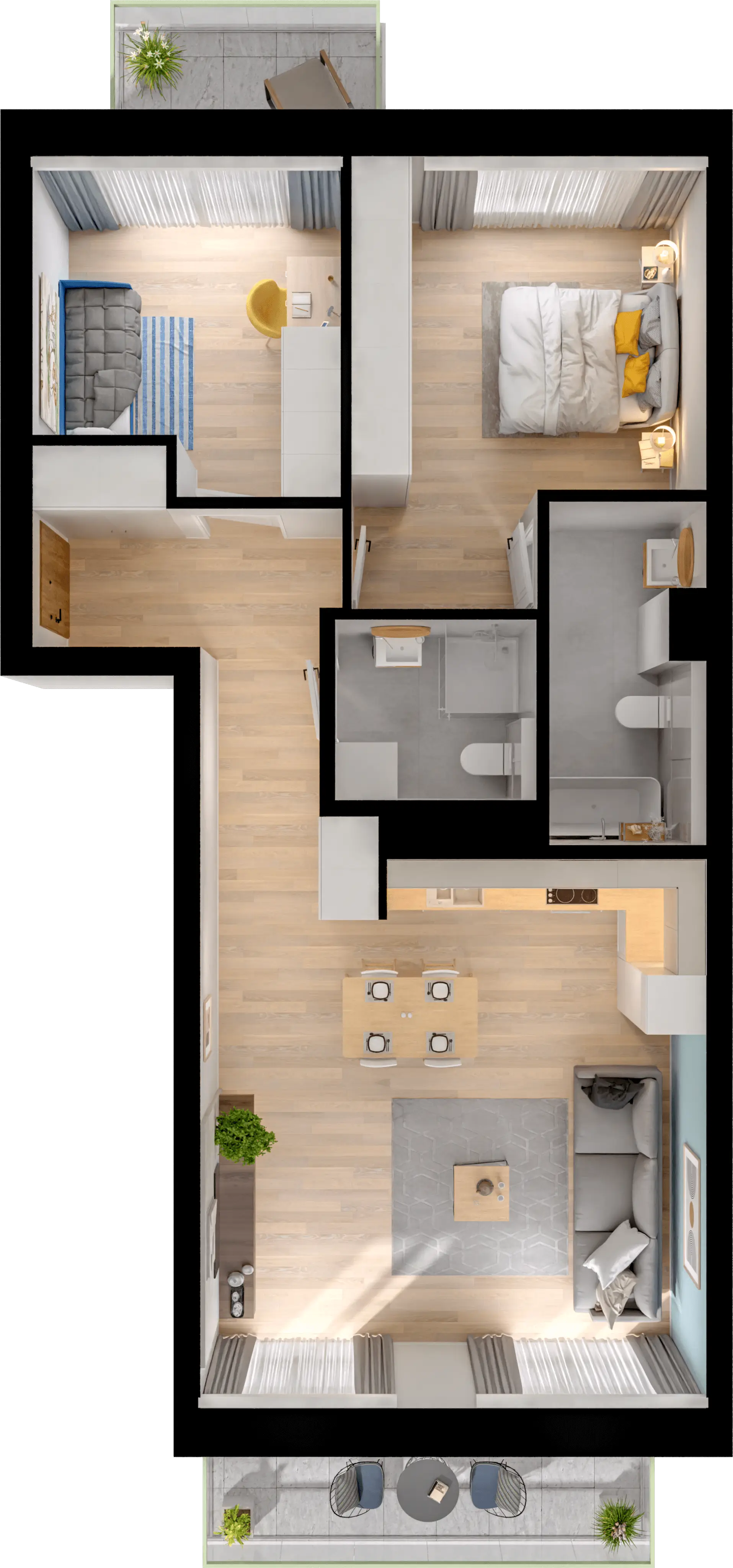 Single flat view
