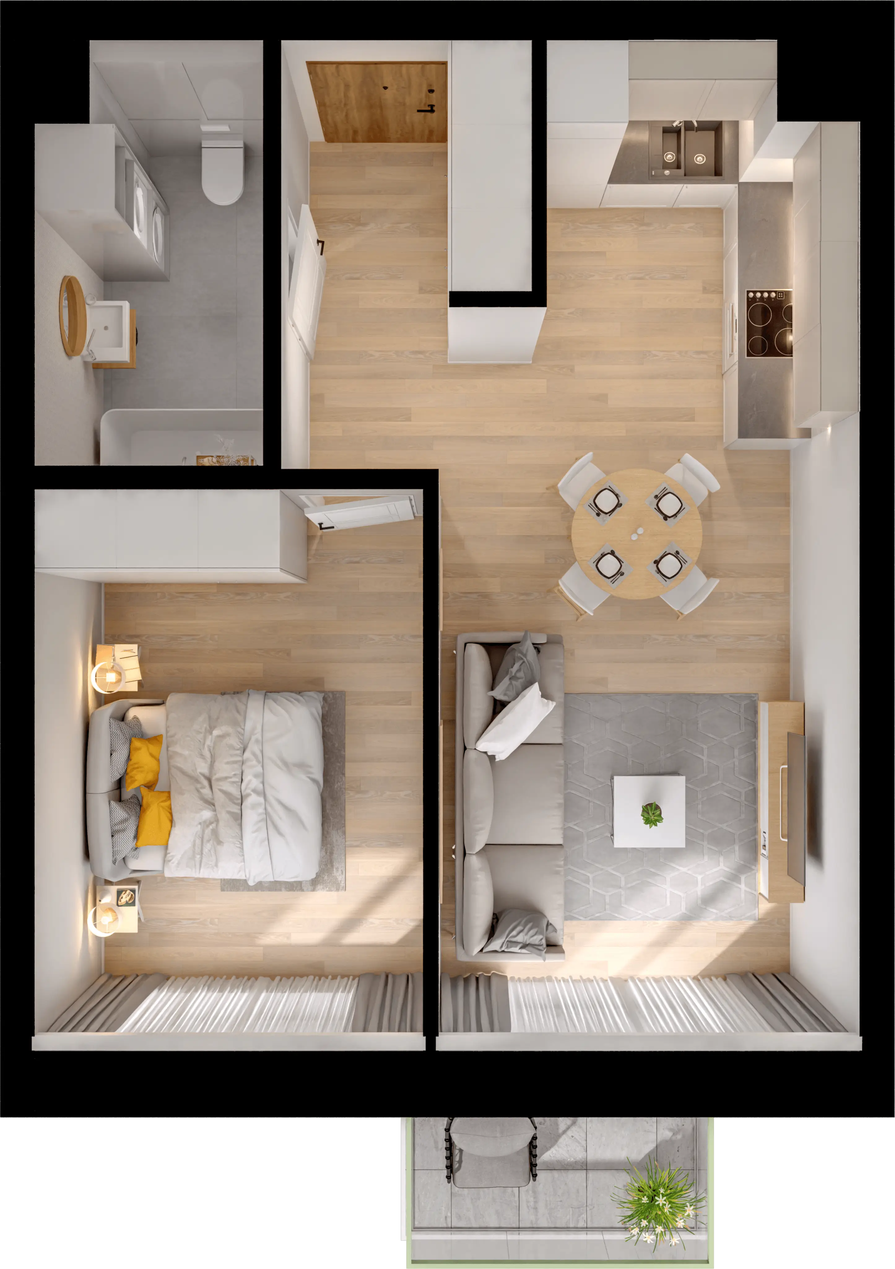 Single flat view