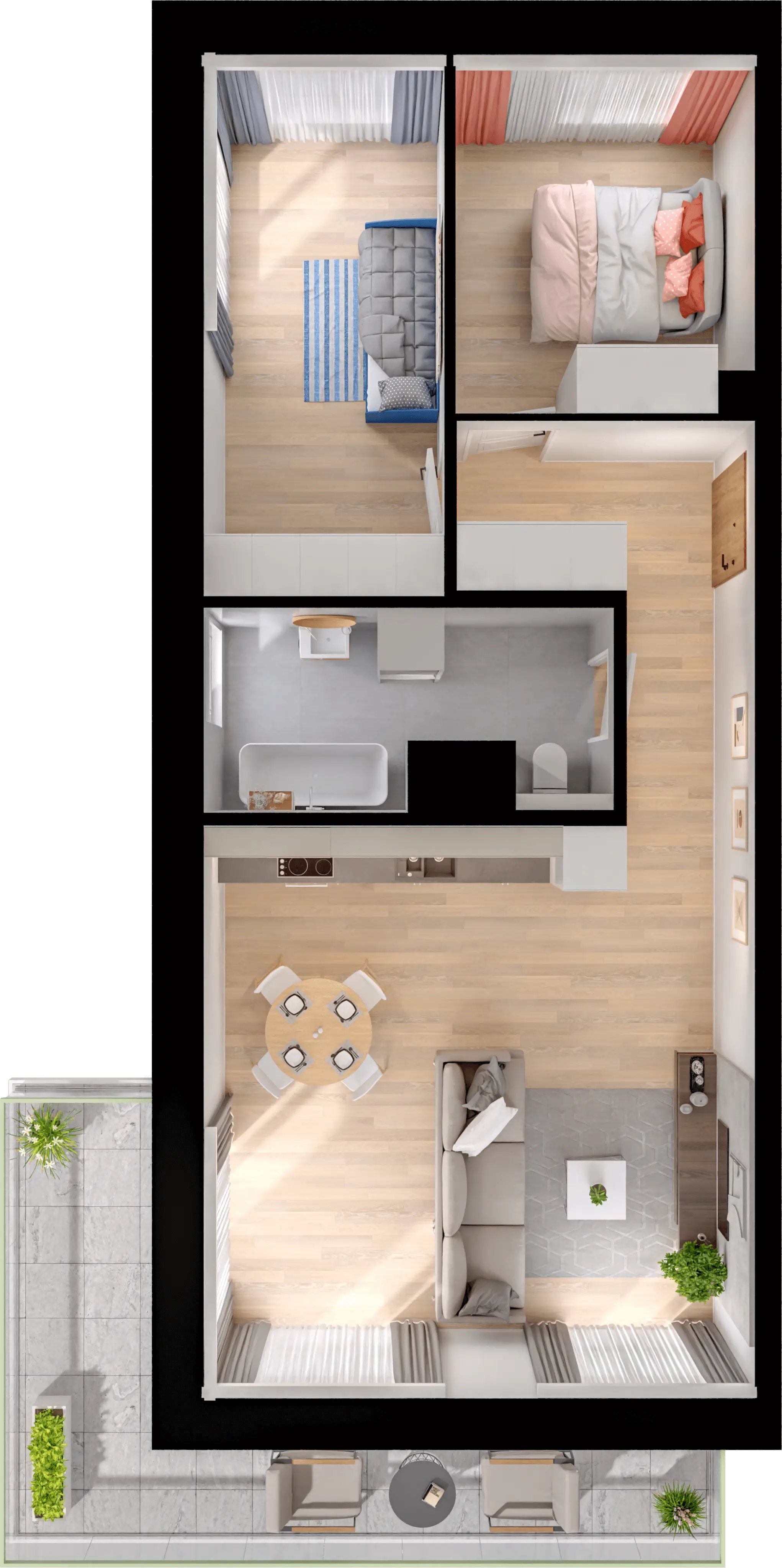 Single flat view