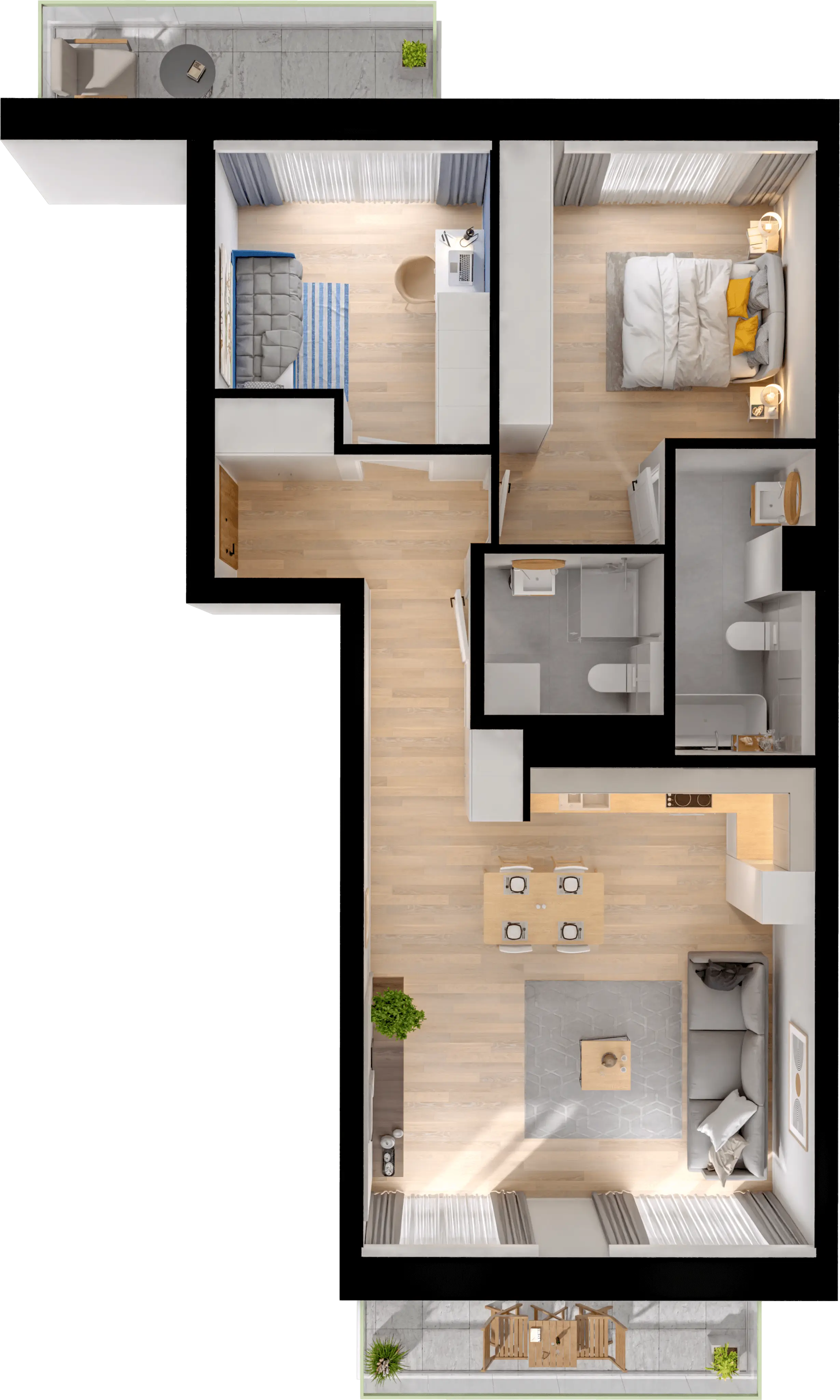 Single flat view