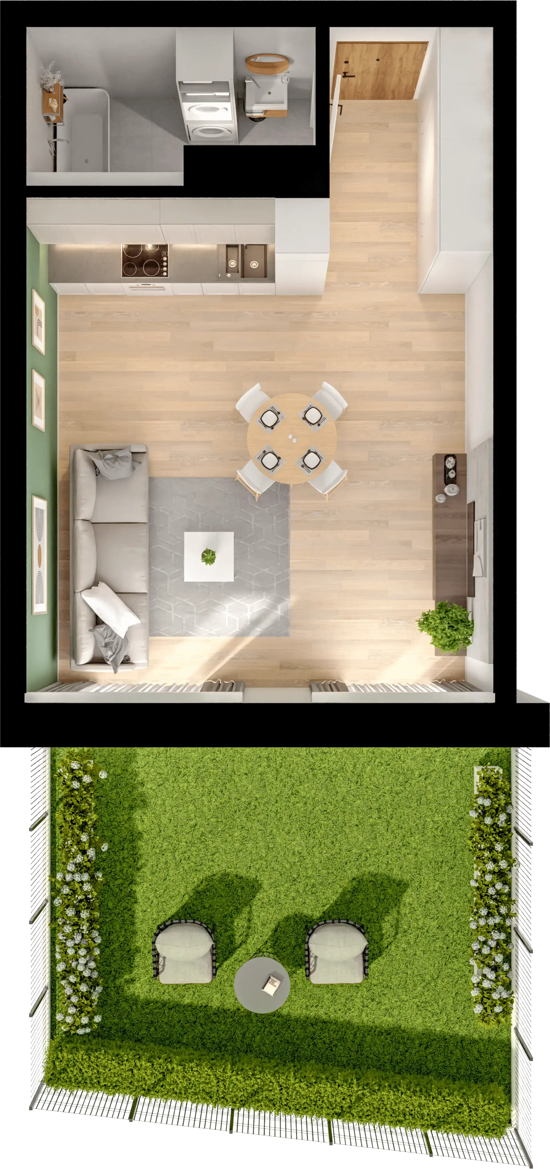 Single flat view