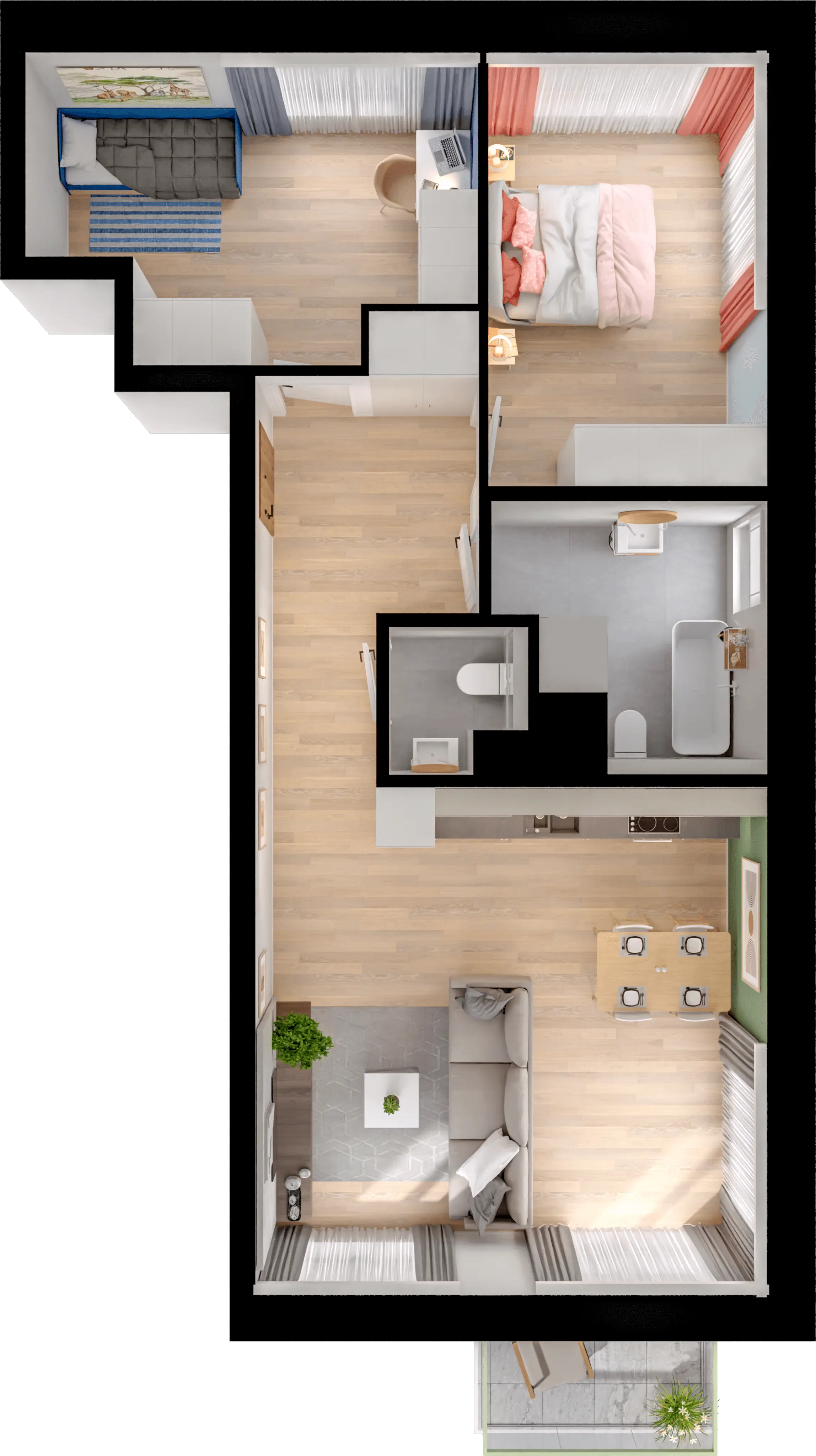 Single flat view