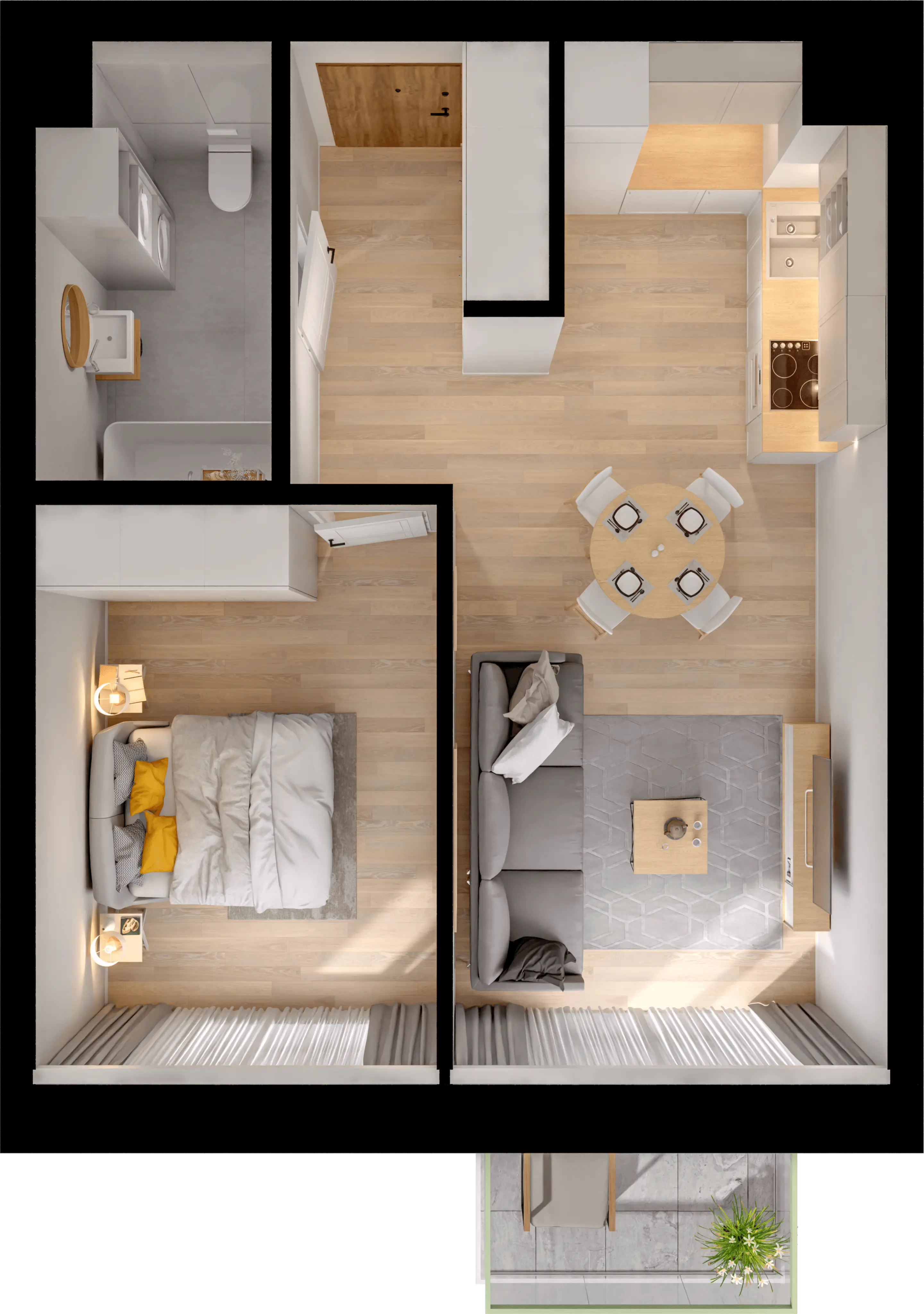 Single flat view