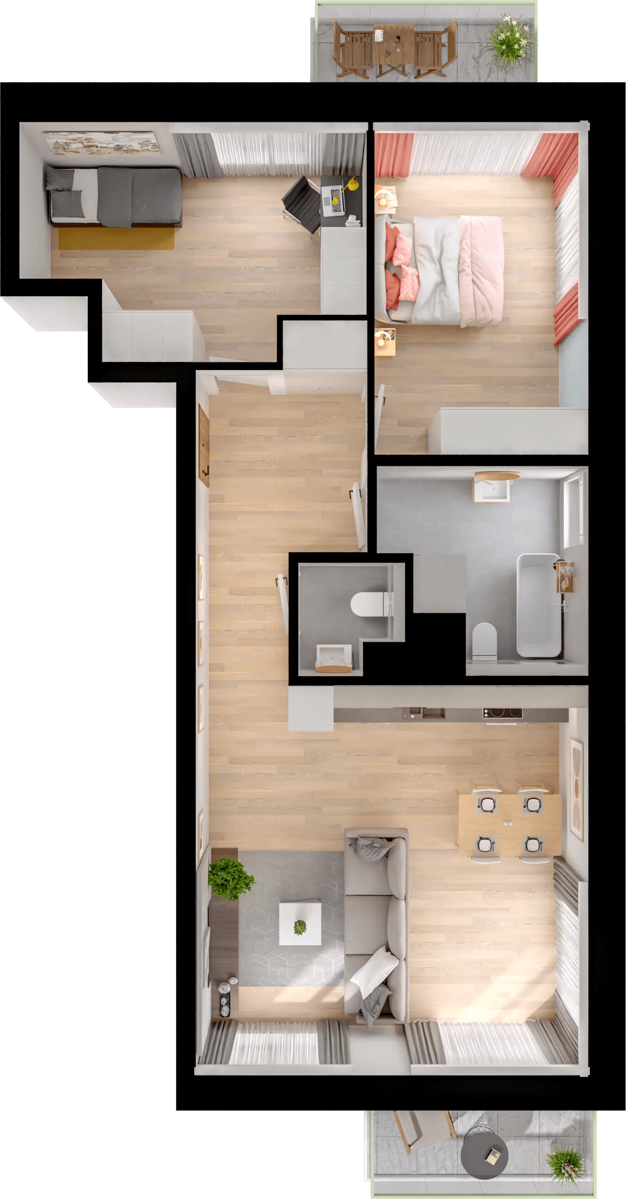 Single flat view