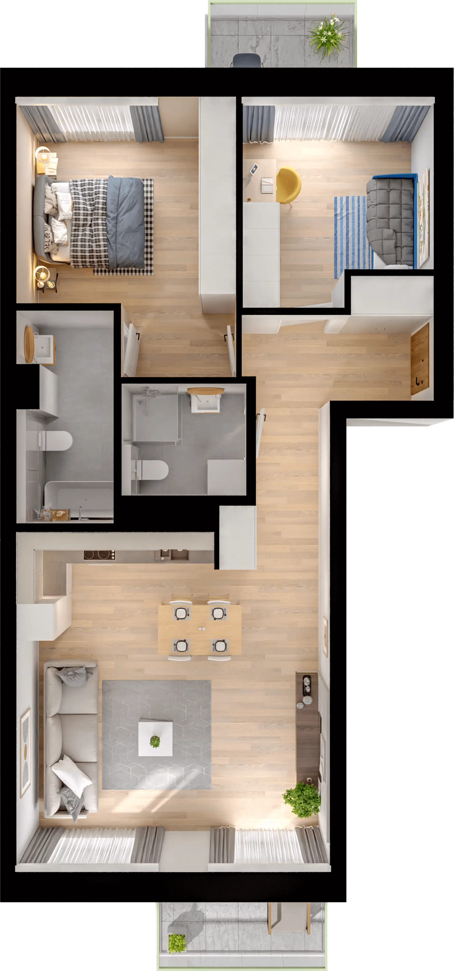 Single flat view