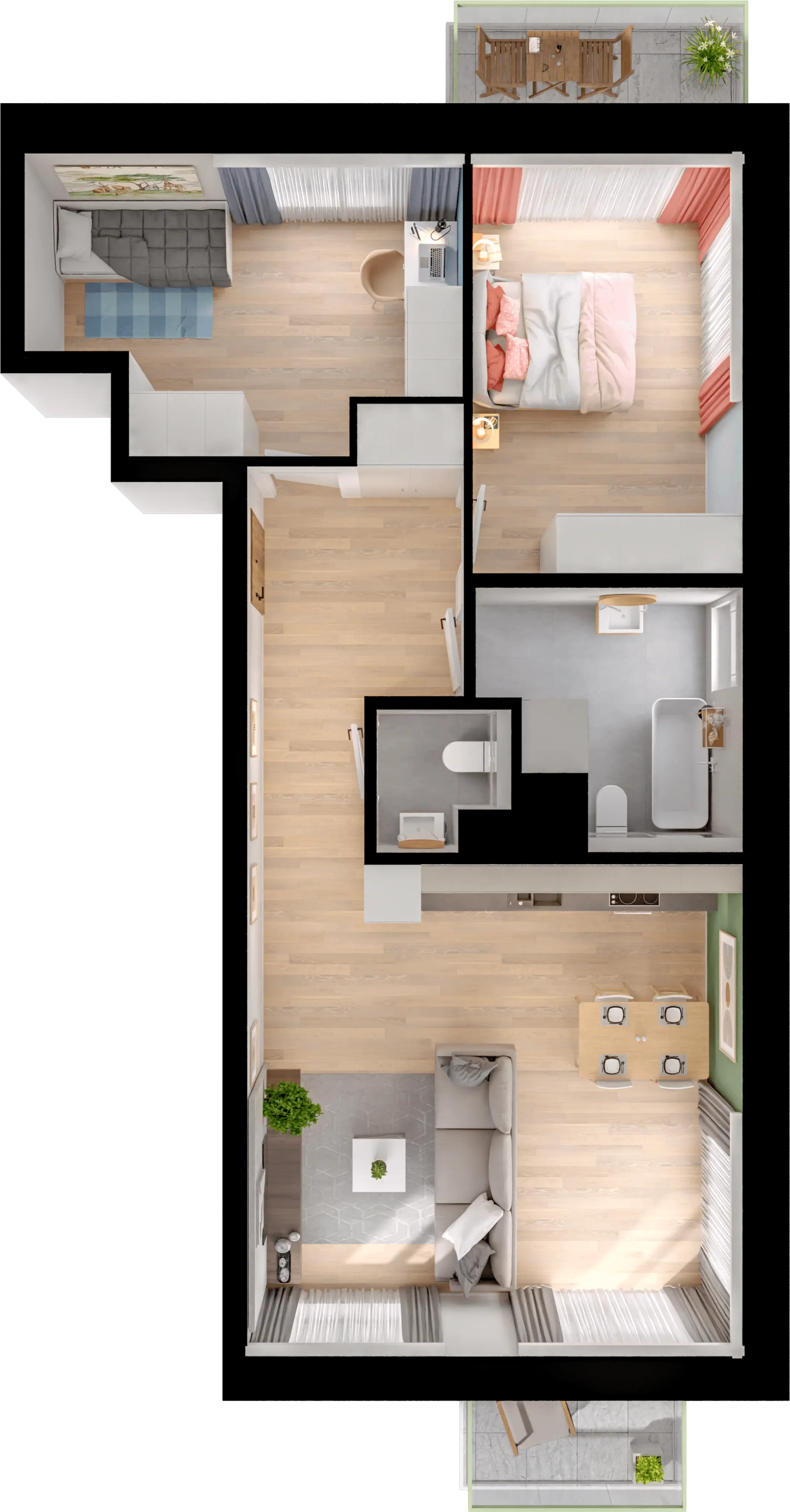 Single flat view