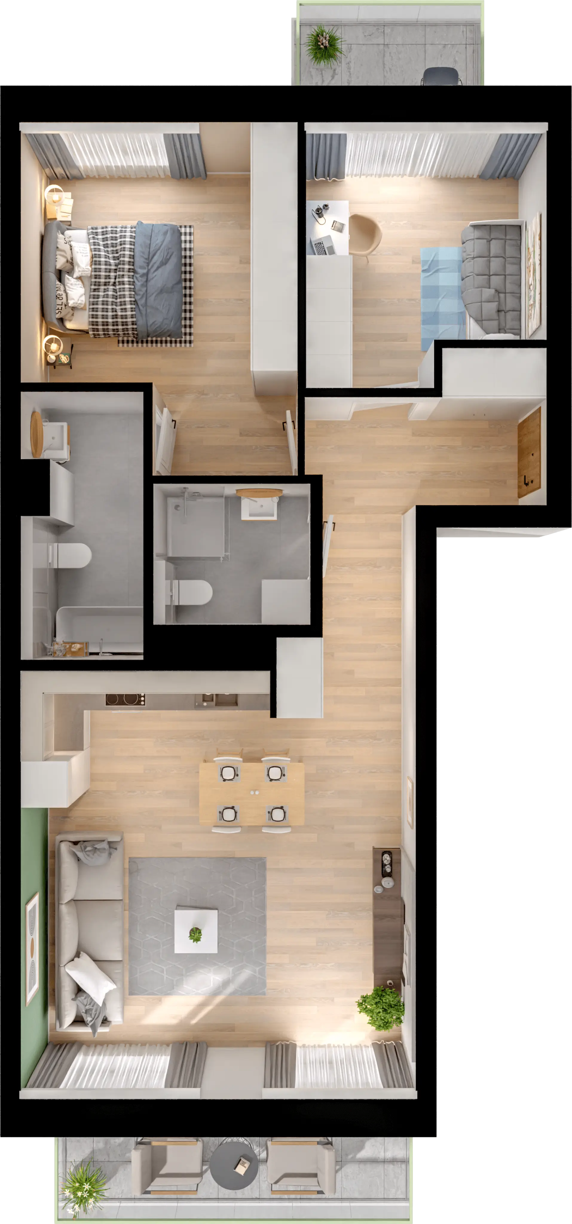 Single flat view