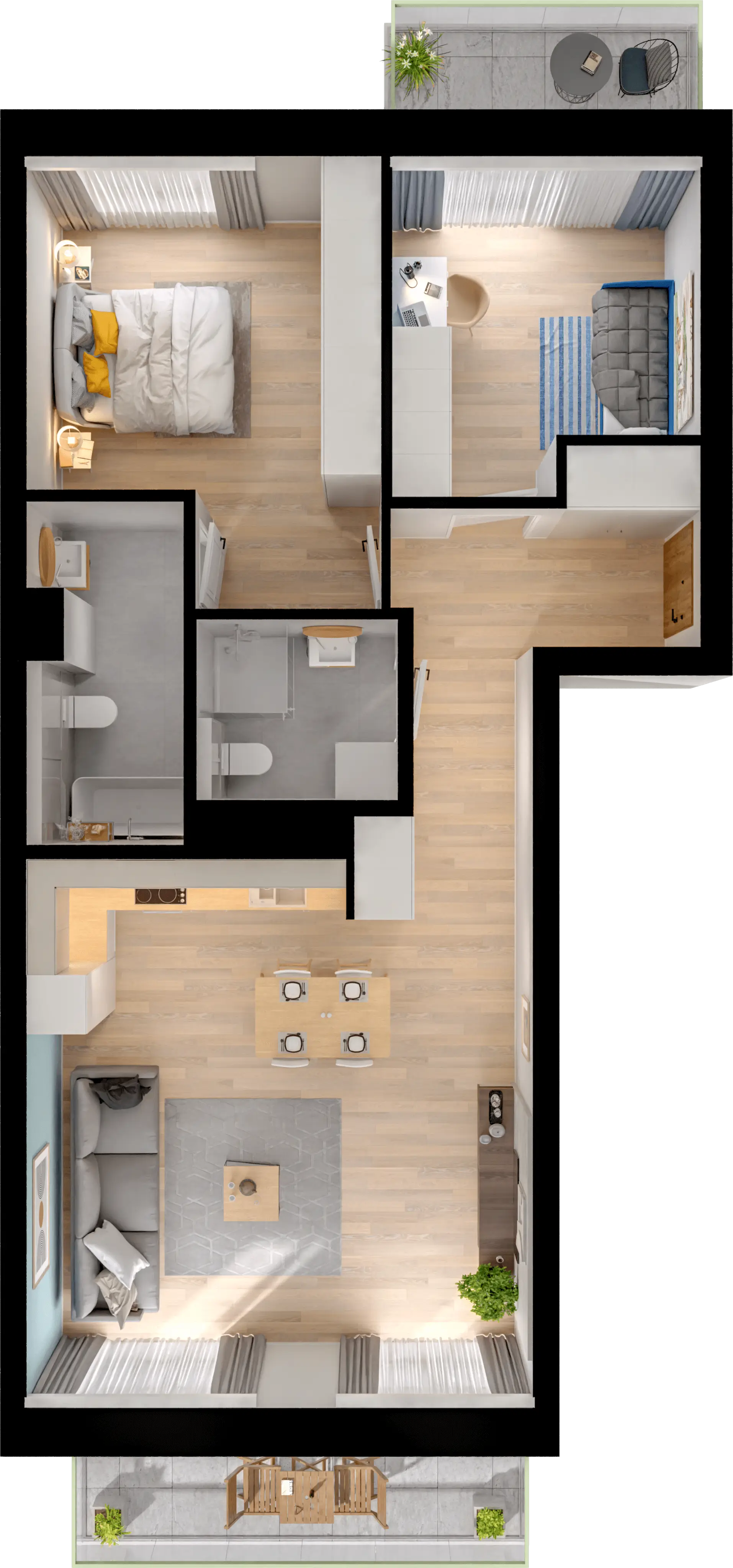 Single flat view