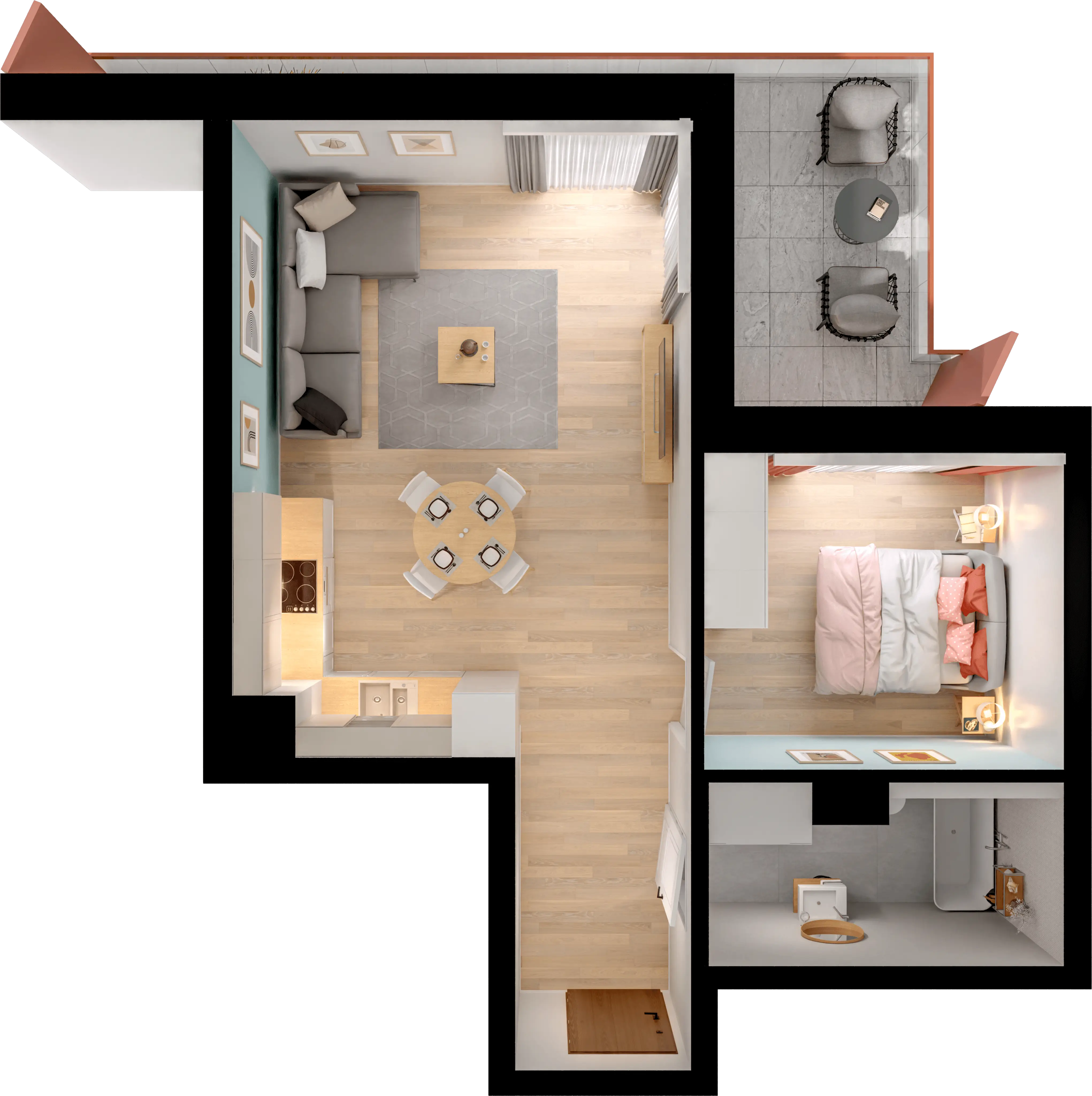 Single flat view