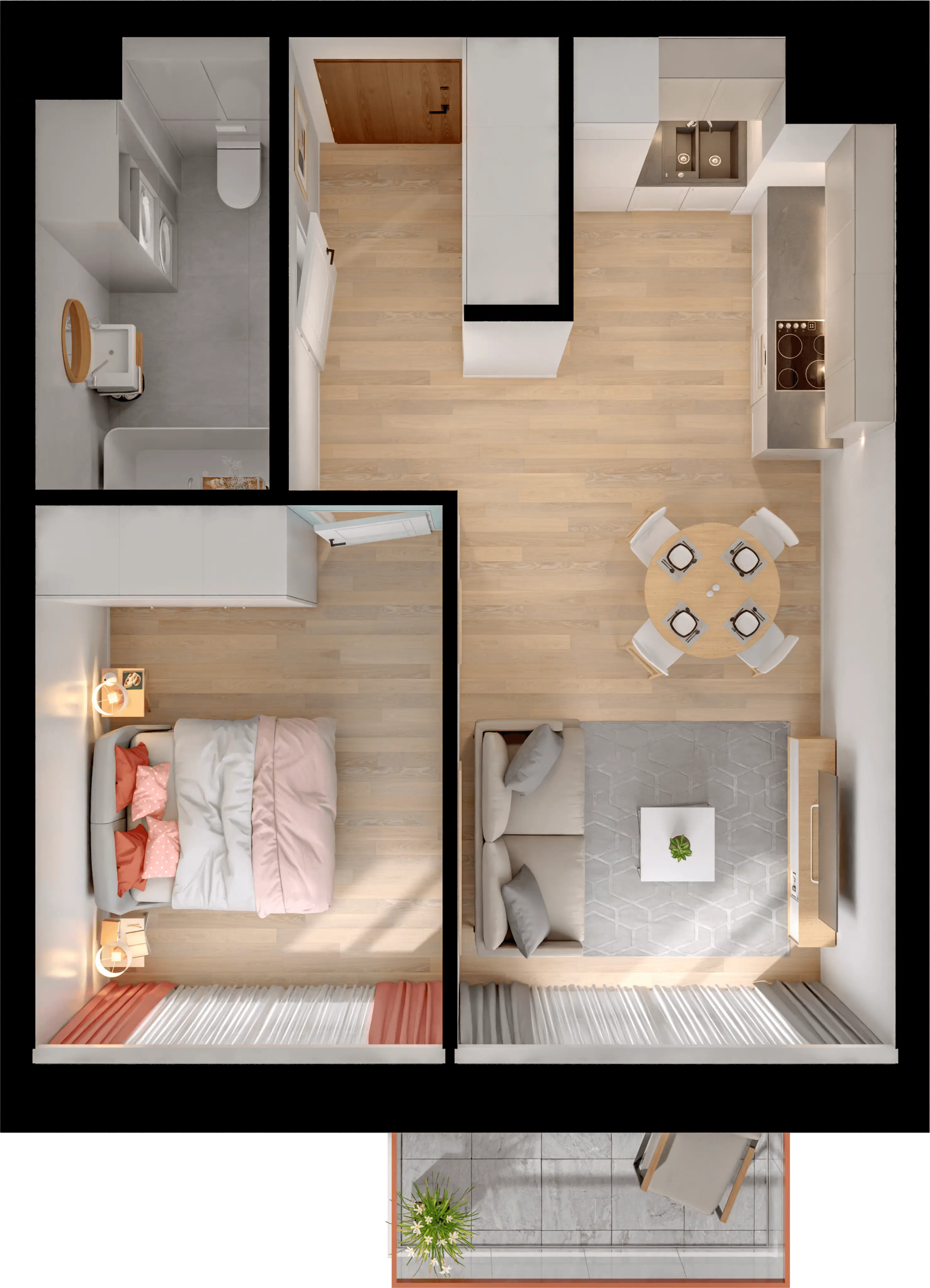 Single flat view