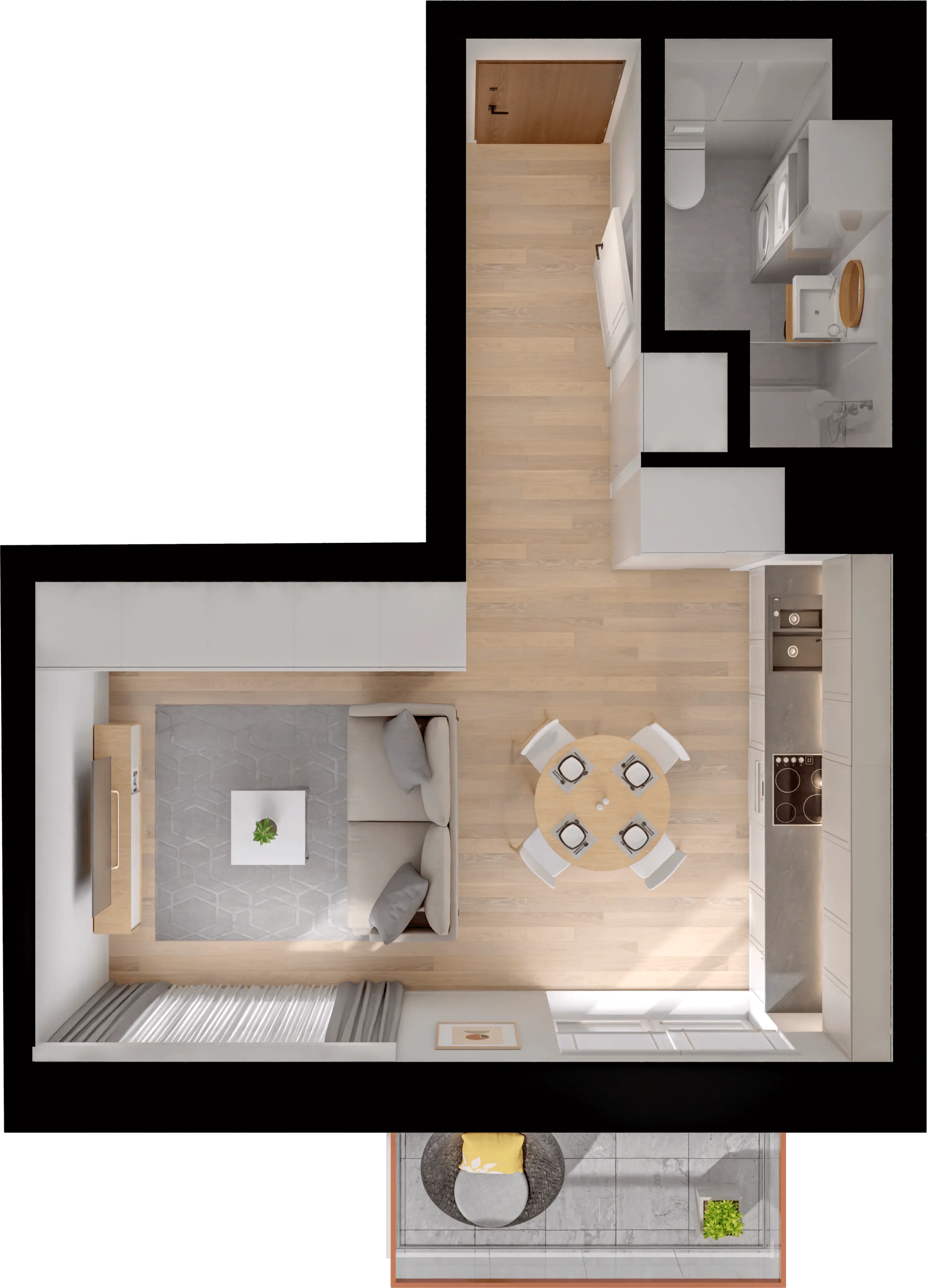 Single flat view