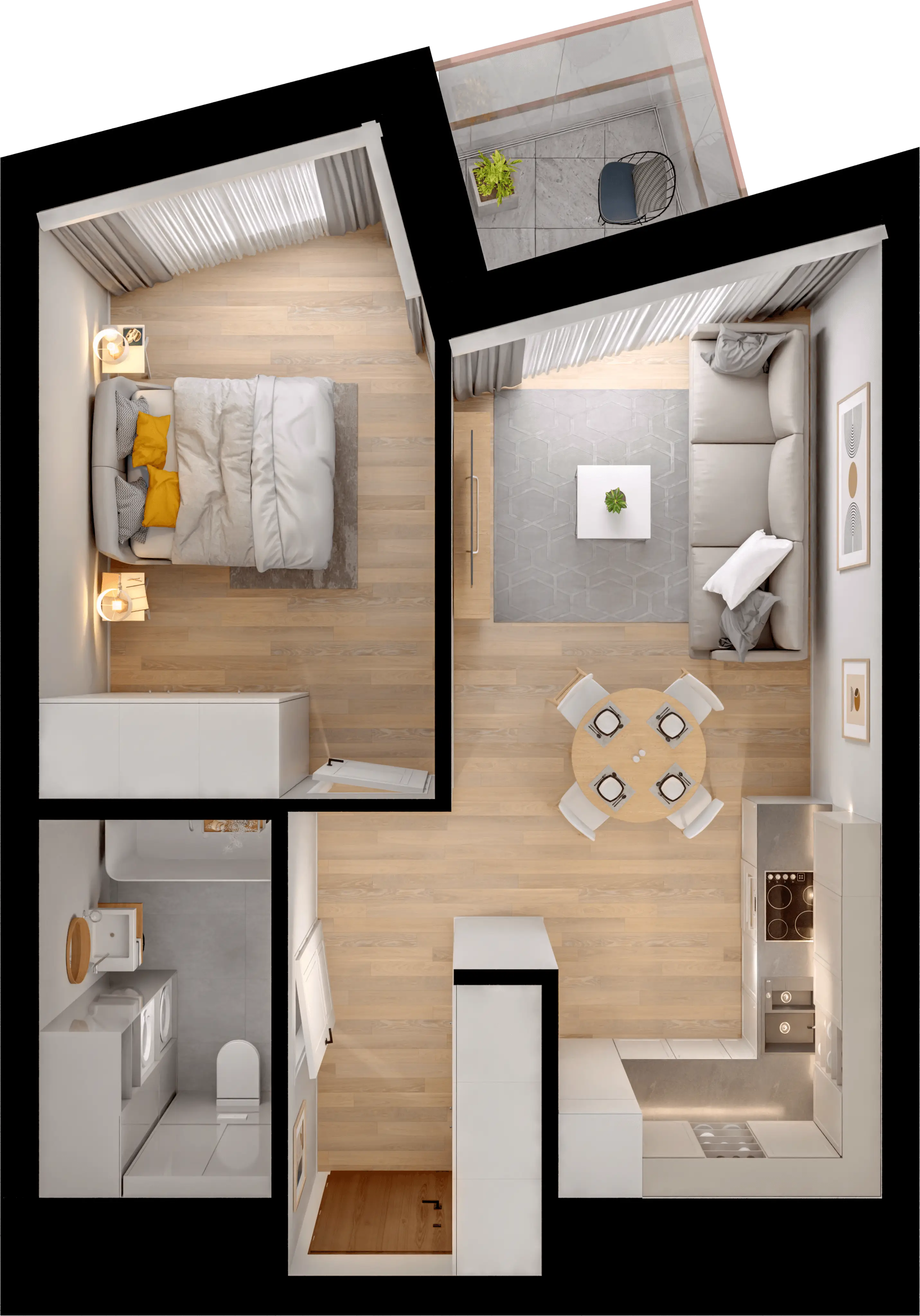 Single flat view