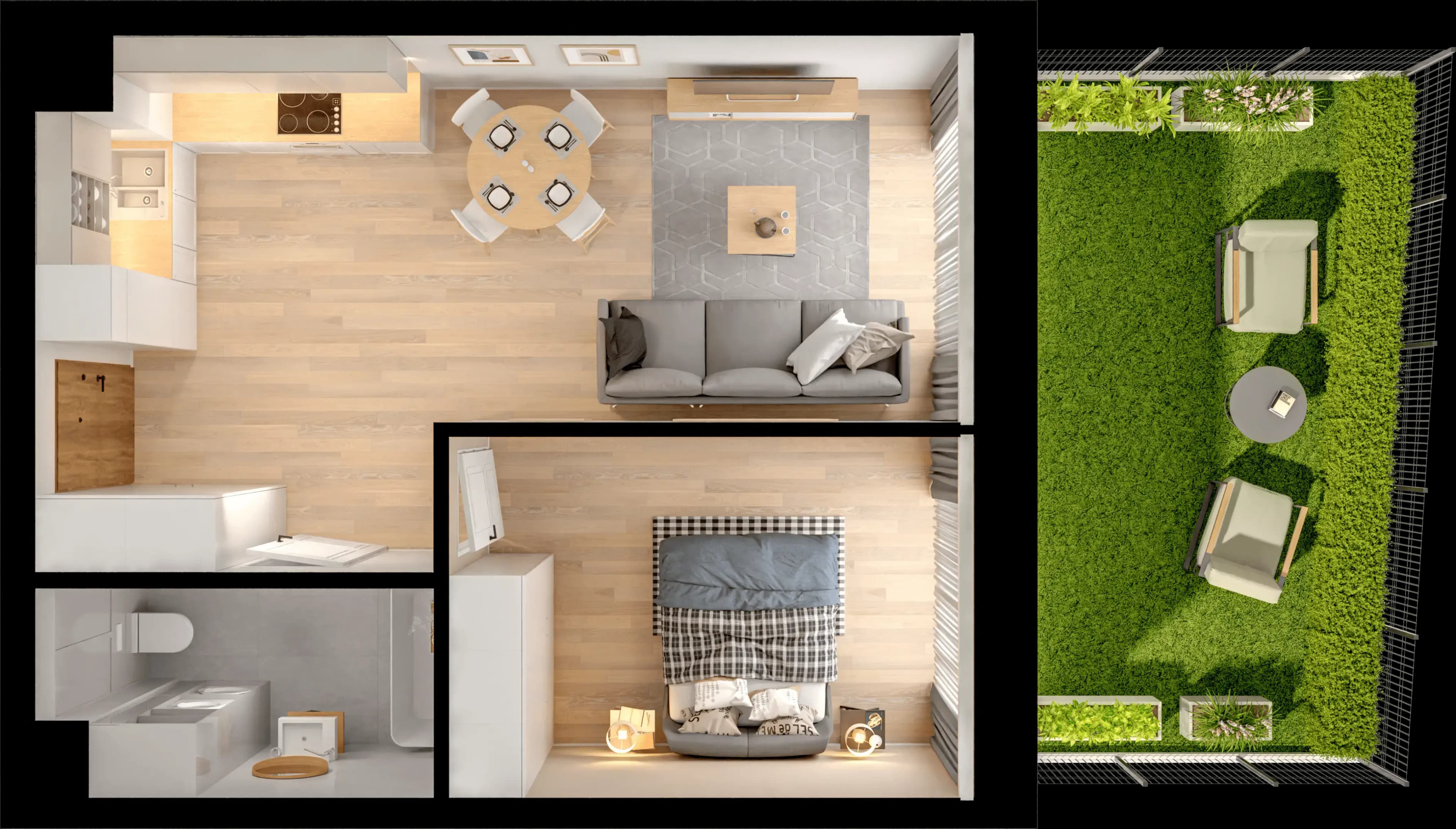 Single flat view