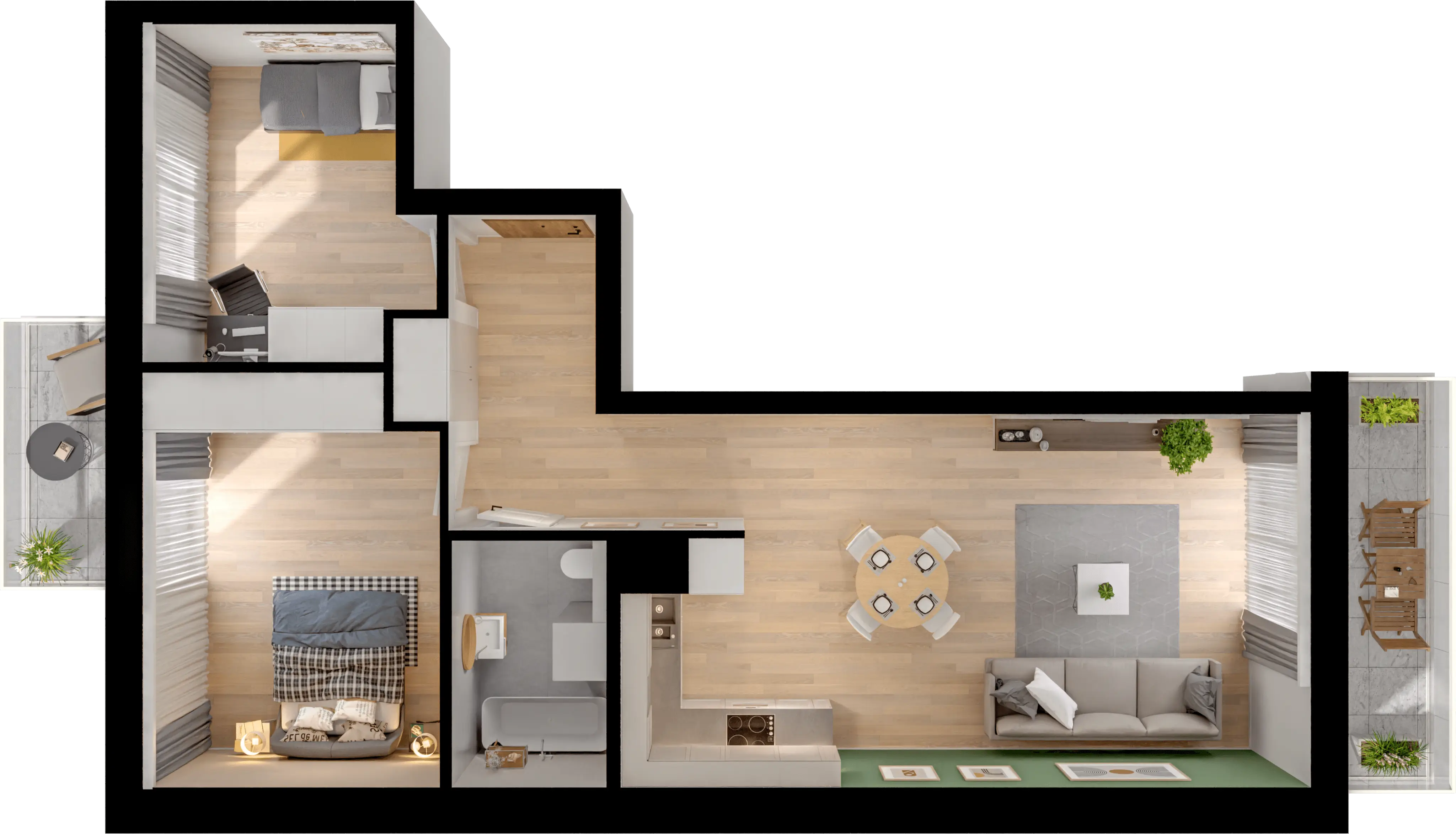 Single flat view