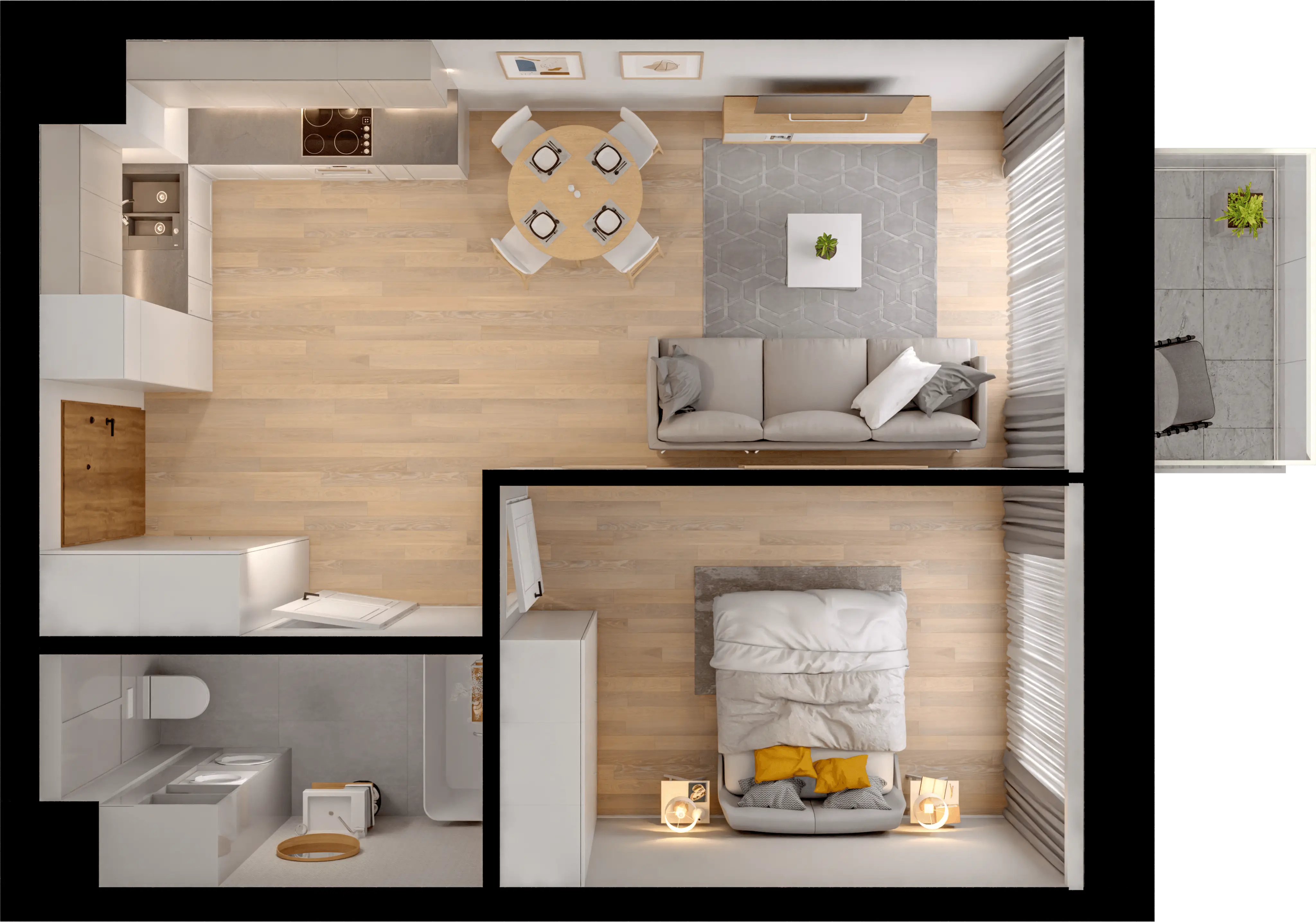 Single flat view