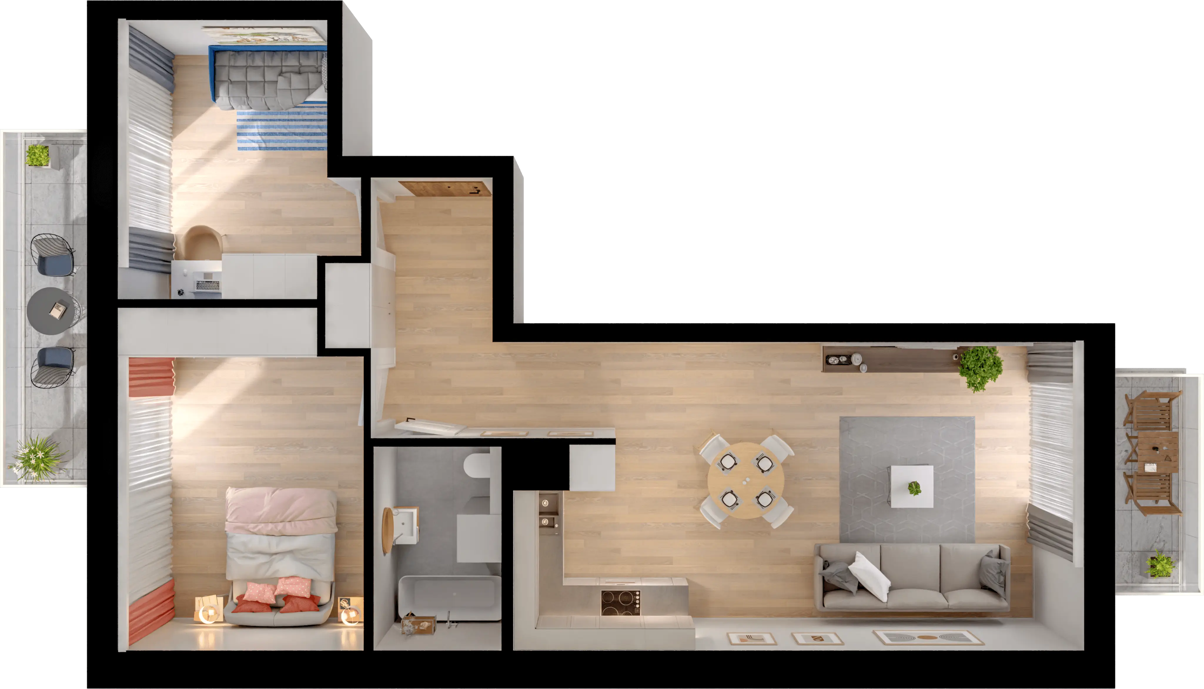 Single flat view